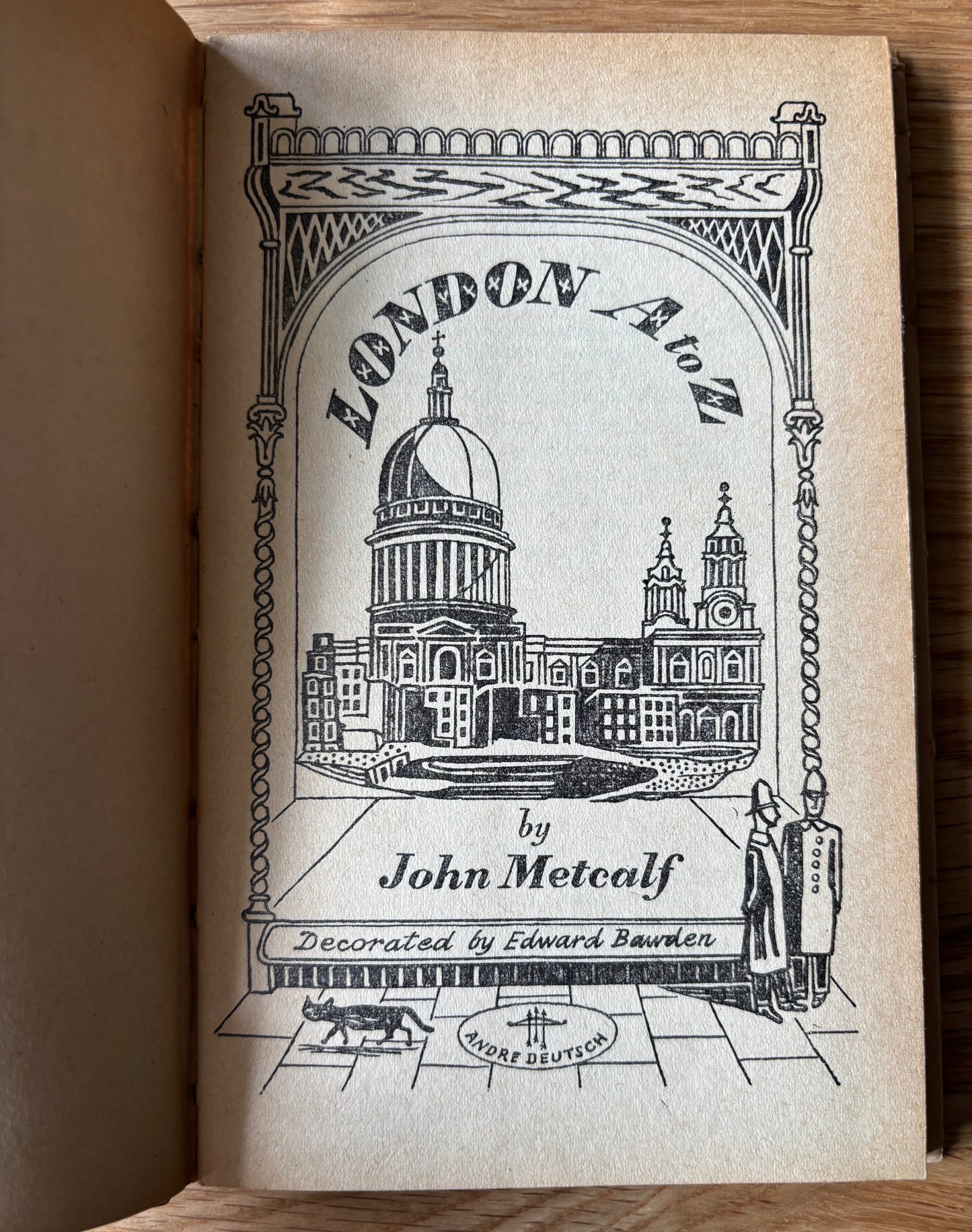 Scarce Edward Bawden LONDON A to Z 1953 HB 1st DJ Metcalf Andre Deutsch ILLUSTRATED Travel