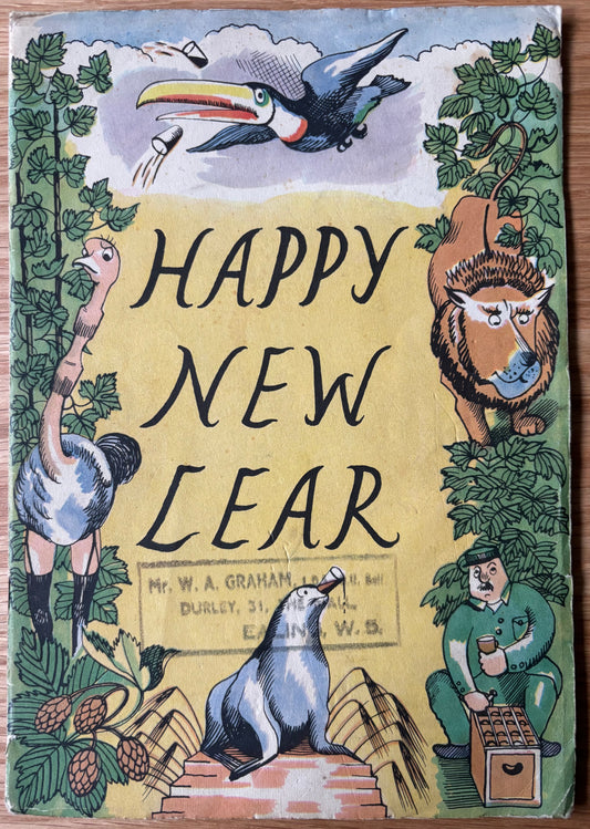 John Nash HAPPY NEW LEAR Guinness Booklet 1957 ILLUSTRATED Verses Edward
