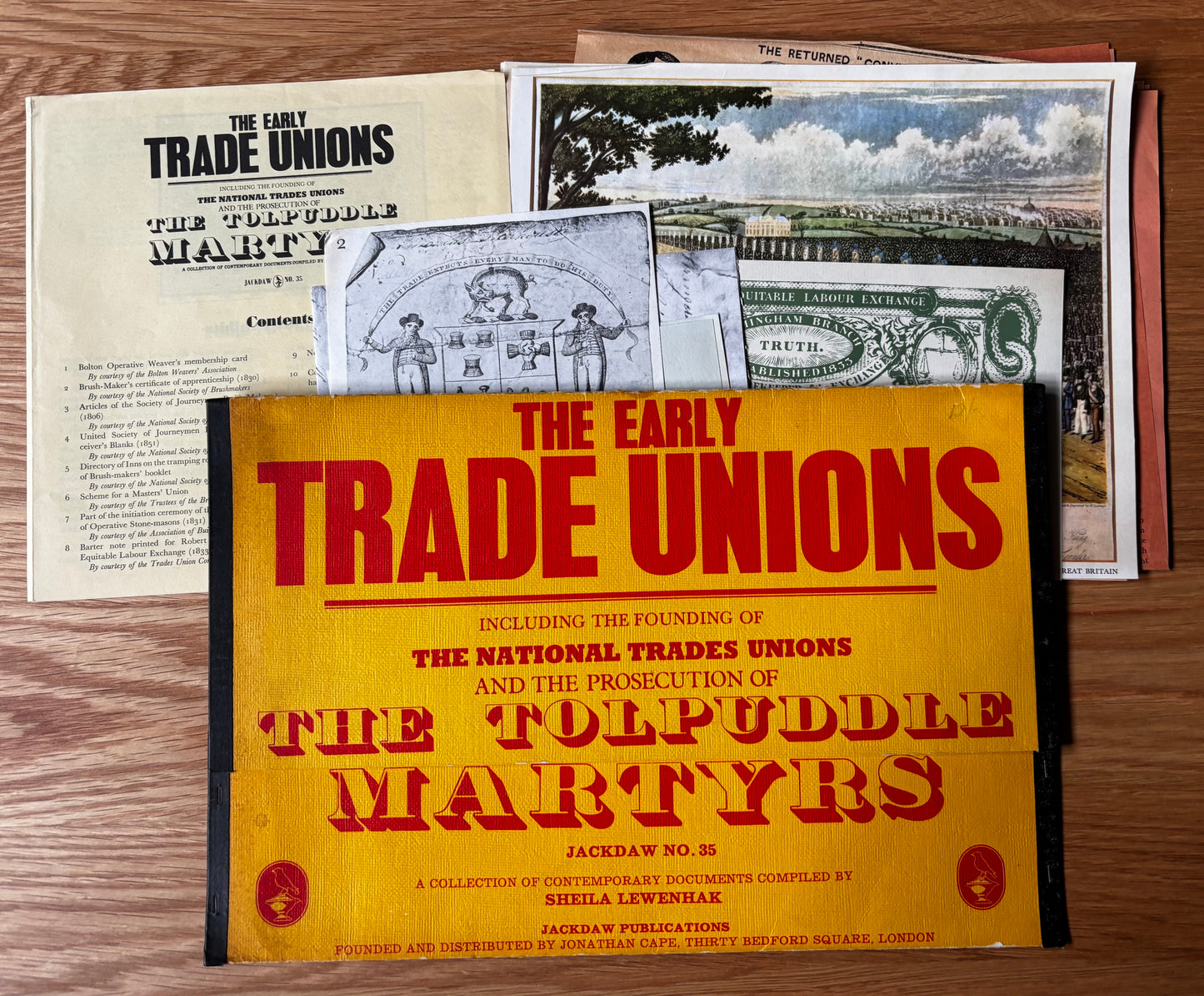 THE EARLY TRADE UNIONS No 35 Jackdaw Folder 1969 BRITISH HISTORY Tolpuddle