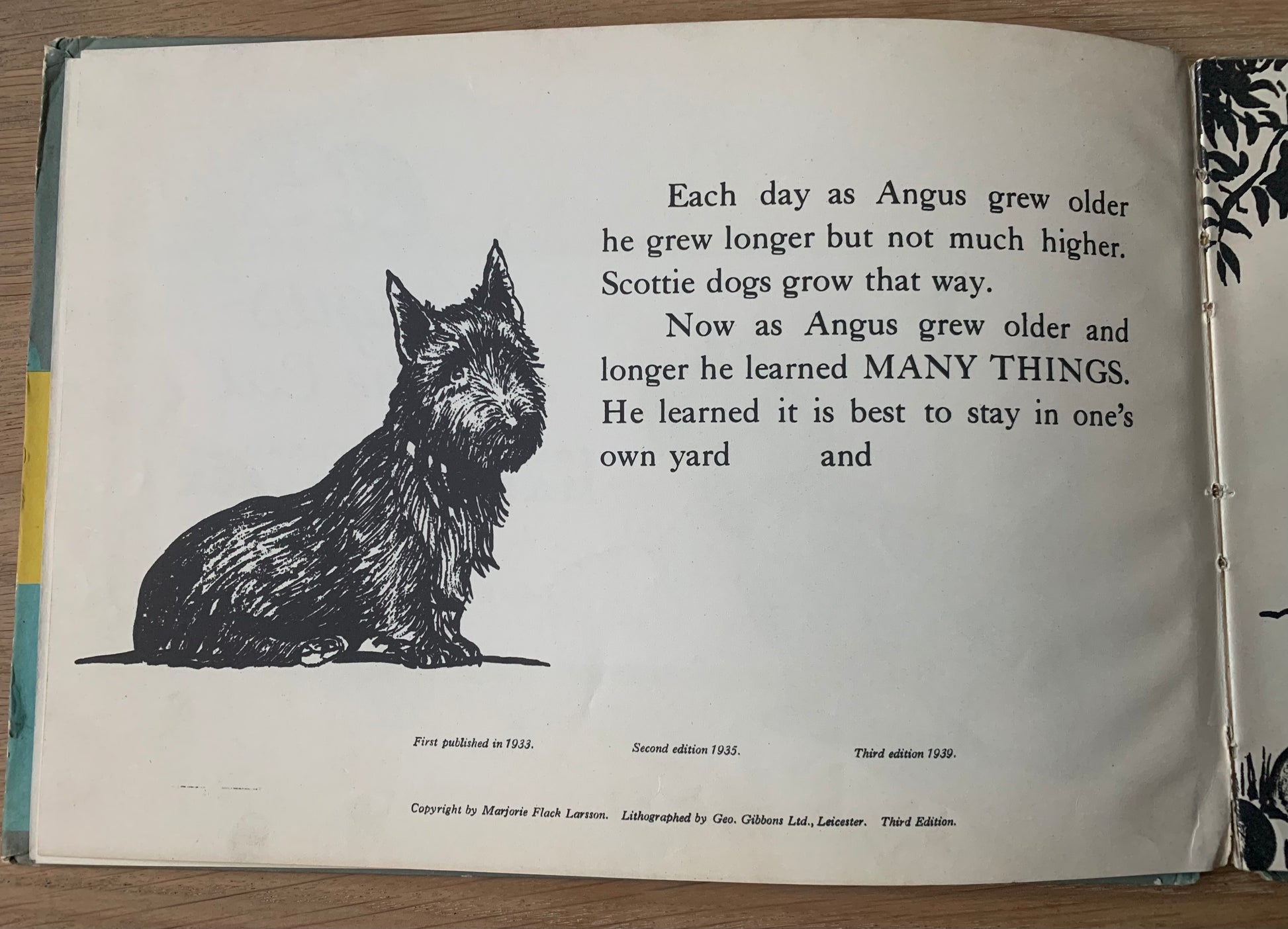 Marjorie Flack ANGUS AND THE CAT 1939 3rd Ed SCOTTIE DOG STORY - transpontinebooks