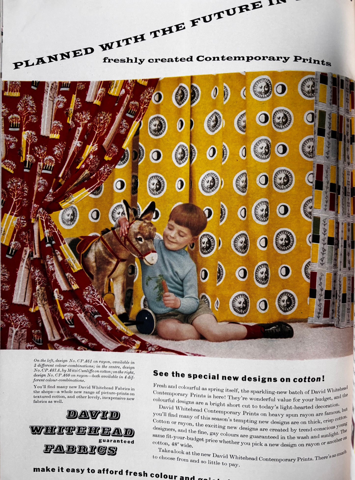 Elizabeth David HOUSE AND GARDEN Magazine MAY 1956 Fabric Design Cole Porter