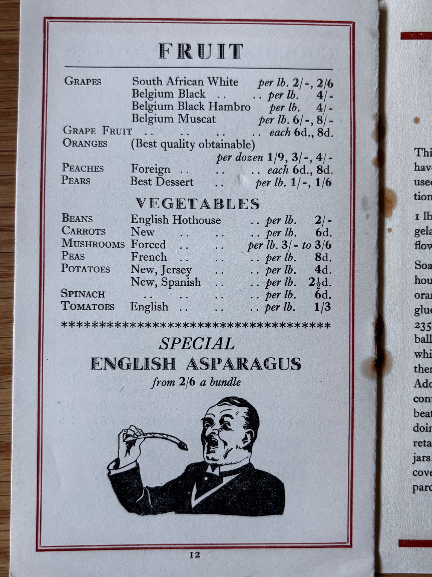1930’s BARROW’S BIRMINGHAM Illustrated Seasonal Food Booklet SHOP May 1930