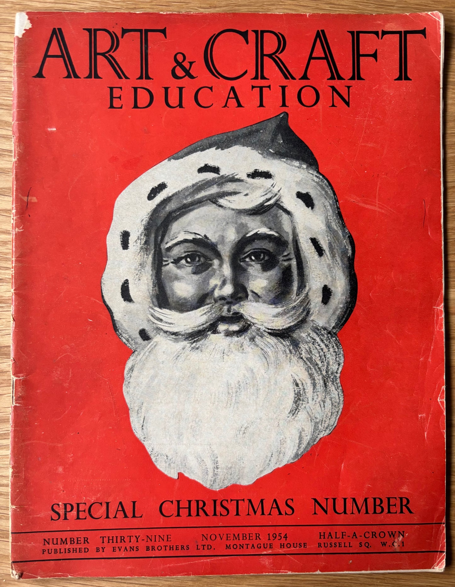 Vintage ART AND CRAFT EDUCATION CHRISTMAS MAGAZINE Nov 1954 School Crafts CHILD