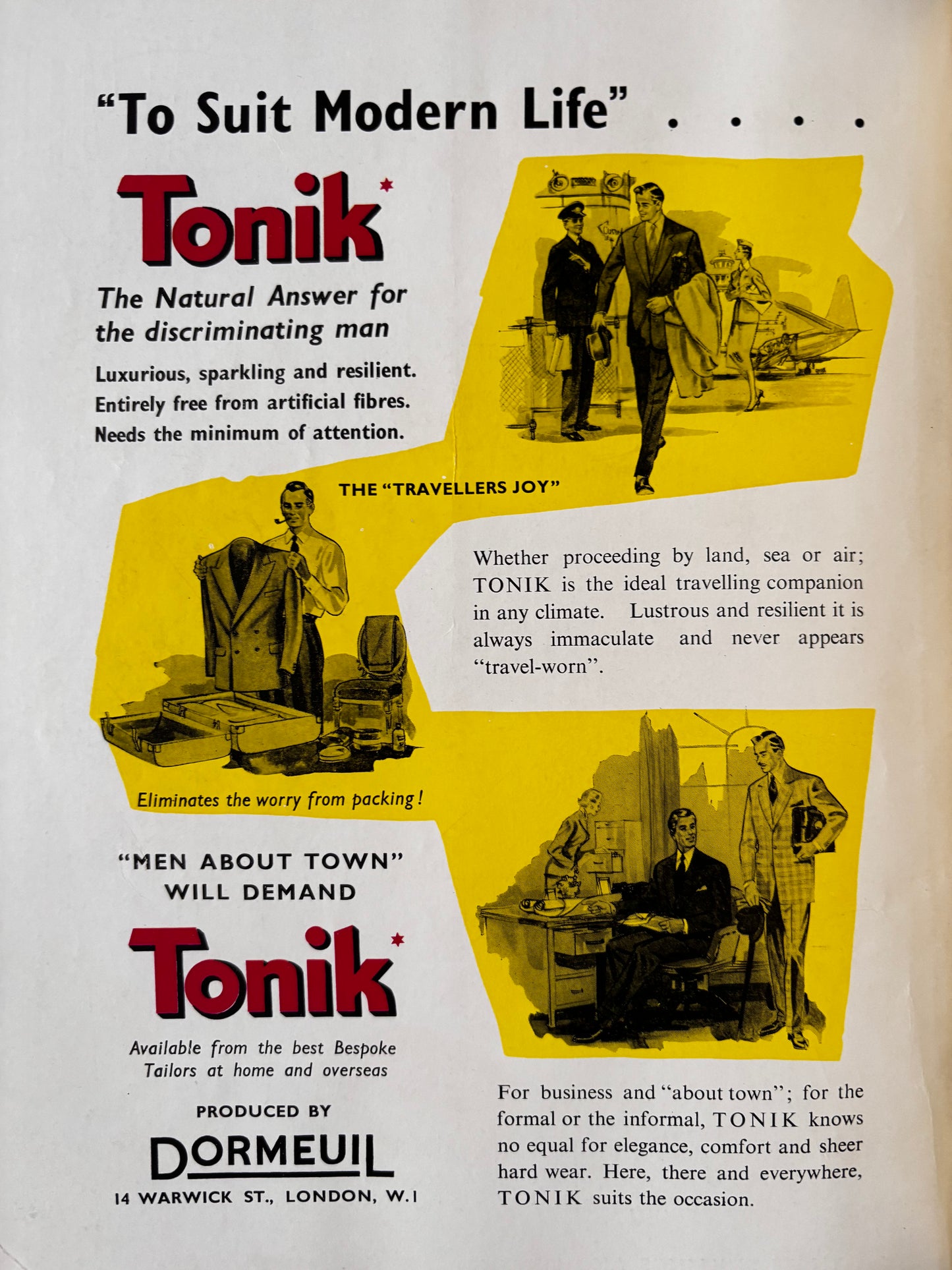 1950’s MAN ABOUT TOWN Magazine Spring 1958 Men’s Style Tailoring VINTAGE