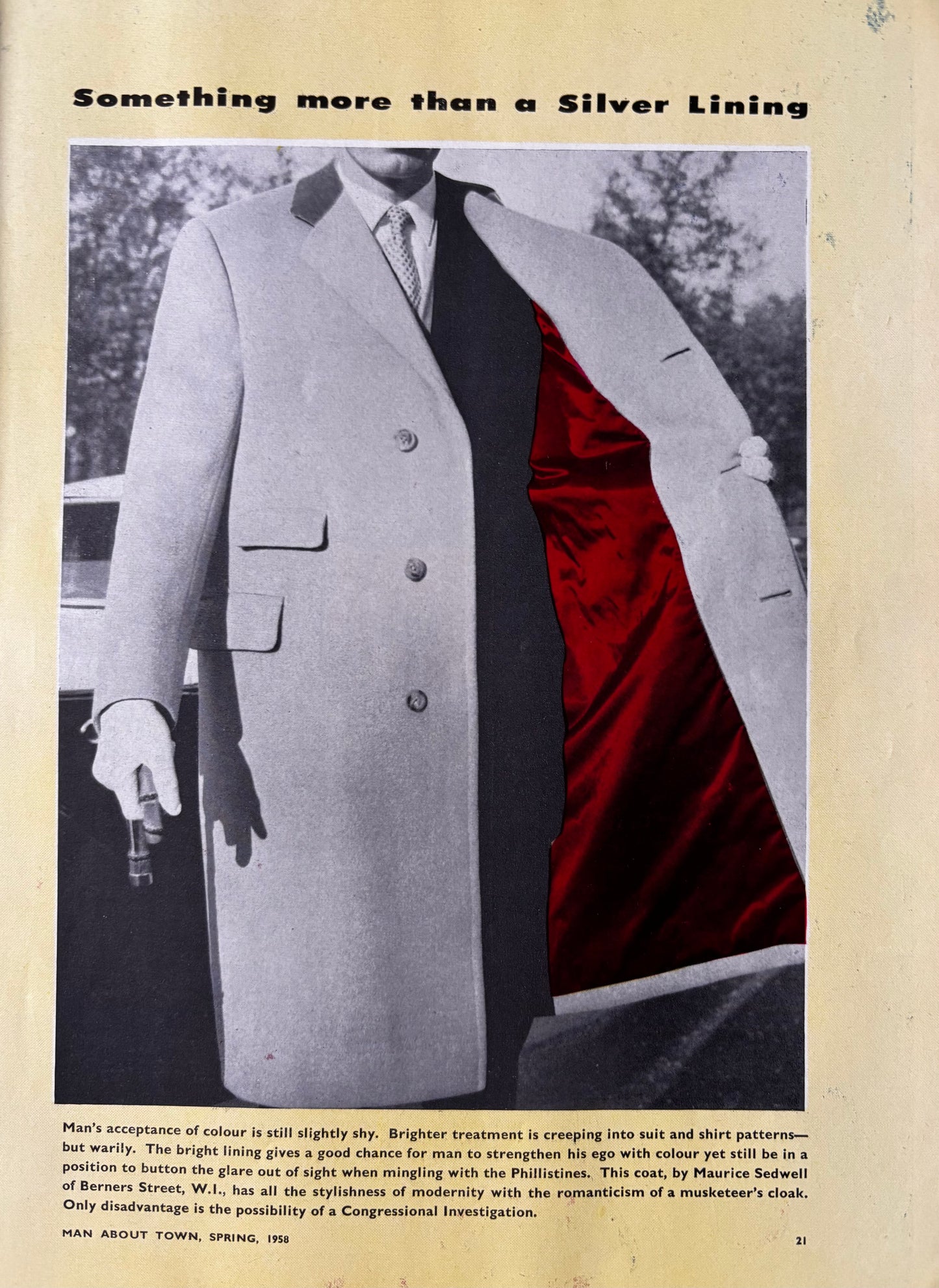 1950’s MAN ABOUT TOWN Magazine Spring 1958 Men’s Style Tailoring VINTAGE