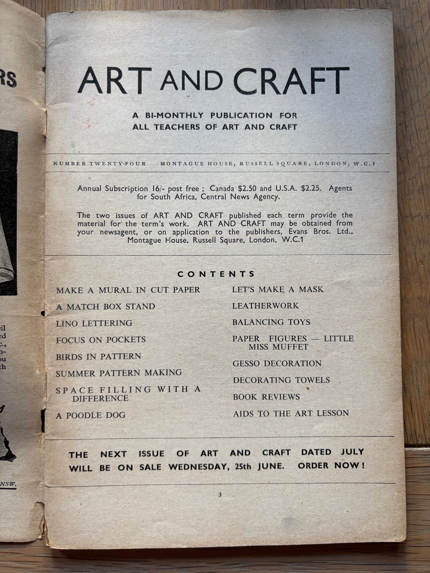 1952 ART AND CRAFT MAGAZINE May CHILD EDUCATION  Activities