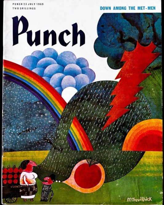Michael Trevithick PUNCH MAGAZINE July 1969 60's ART ADVERTS CARTOONS POP