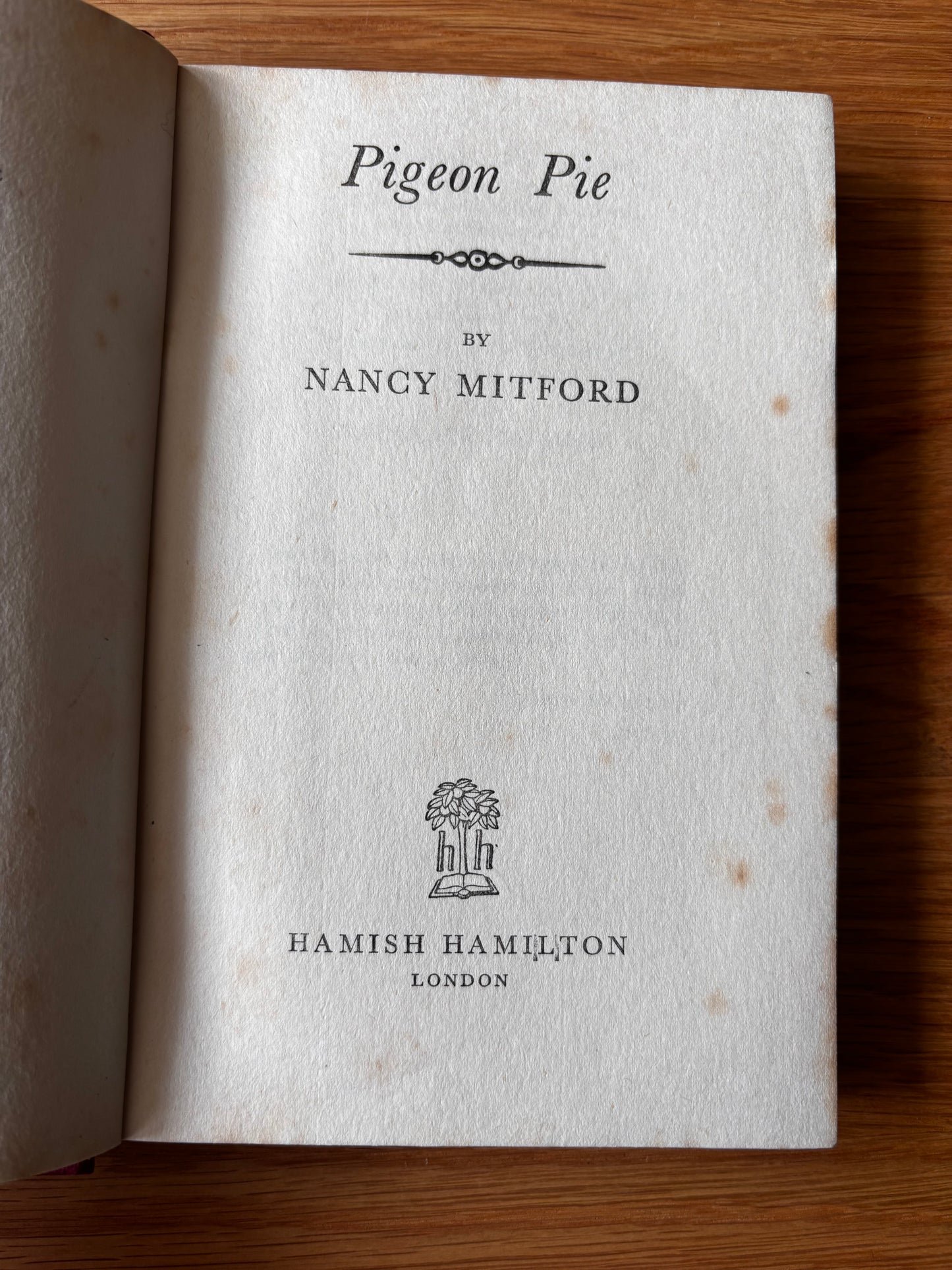 Nancy Mitford PIGEON PIE 1952 DJ 2nd Ed Roy Sanford Hamish Hamilton