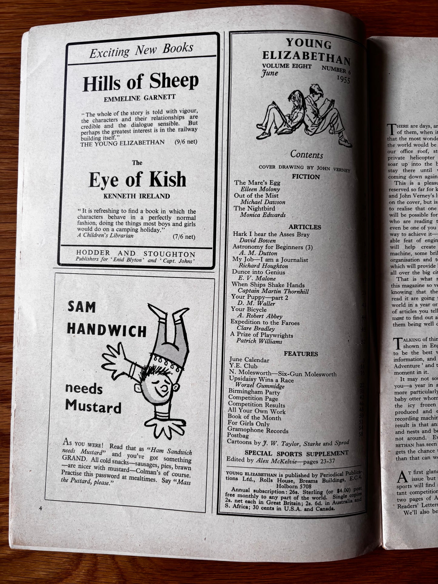 YOUNG ELIZABETHAN Magazine June 1955 Ronald Searle Susan Einzig Ronald Searle