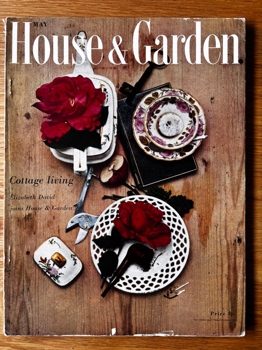 Elizabeth David HOUSE AND GARDEN Magazine MAY 1956 Fabric Design Cole Porter
