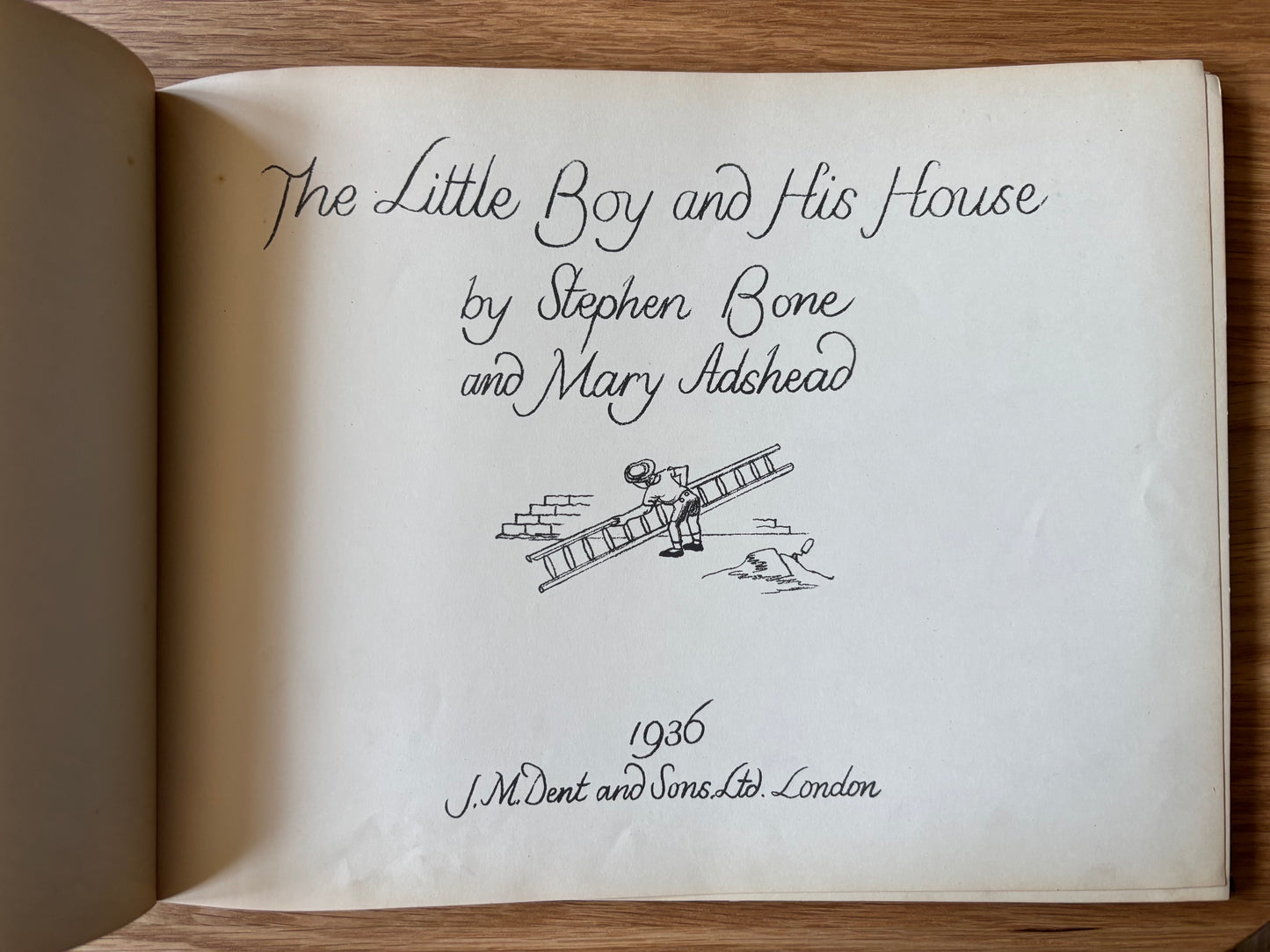 Stephen Bone Signed THE LITTLE BOY AND HIS HOUSE 1936 Mary Adshead 1st Ed J M DENT