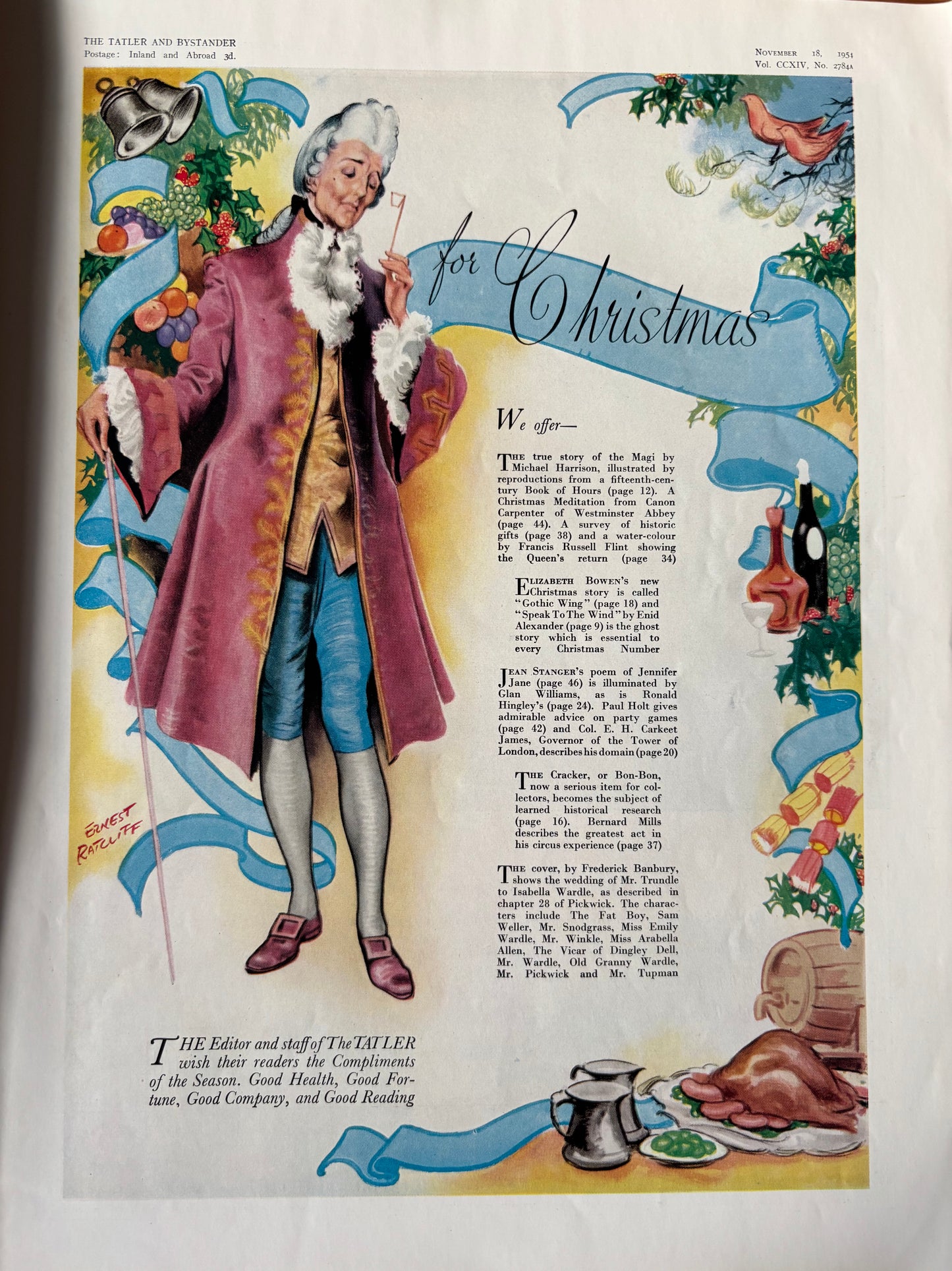 THE TATLER CHRISTMAS NUMBER November 16 1954 MAGAZINE Fred Banbury