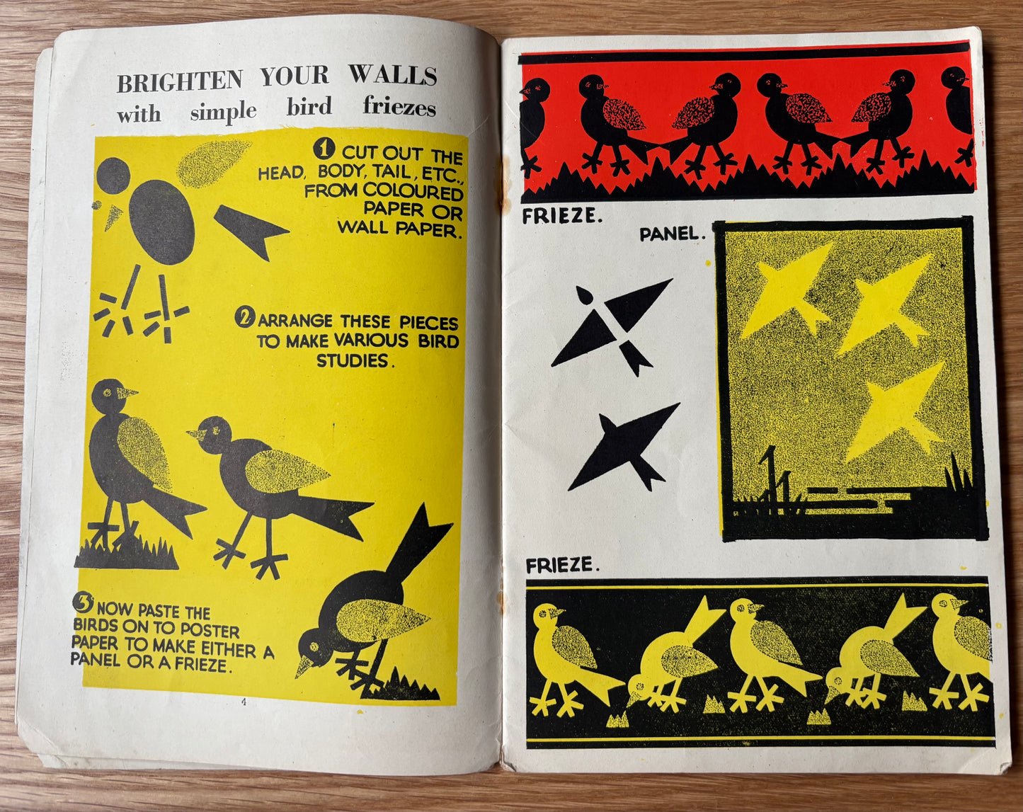 1950 ART AND CRAFT MAGAZINE Lettering CHILD EDUCATION Decorated Boxes