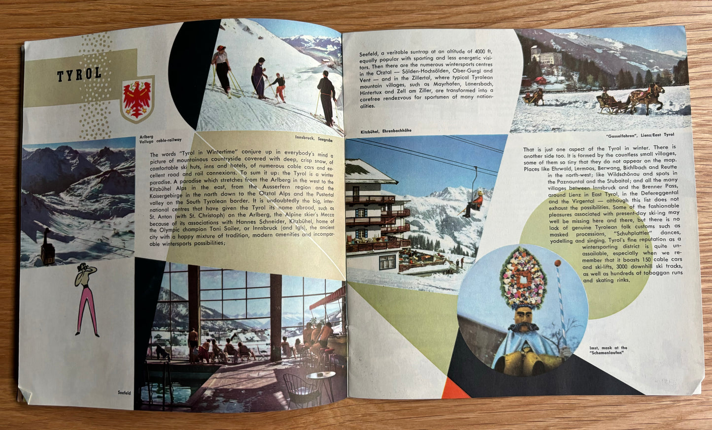 Vintage WINTER IN AUSTRIA Tourist Holiday Booklet Travel 1950’s Wettach