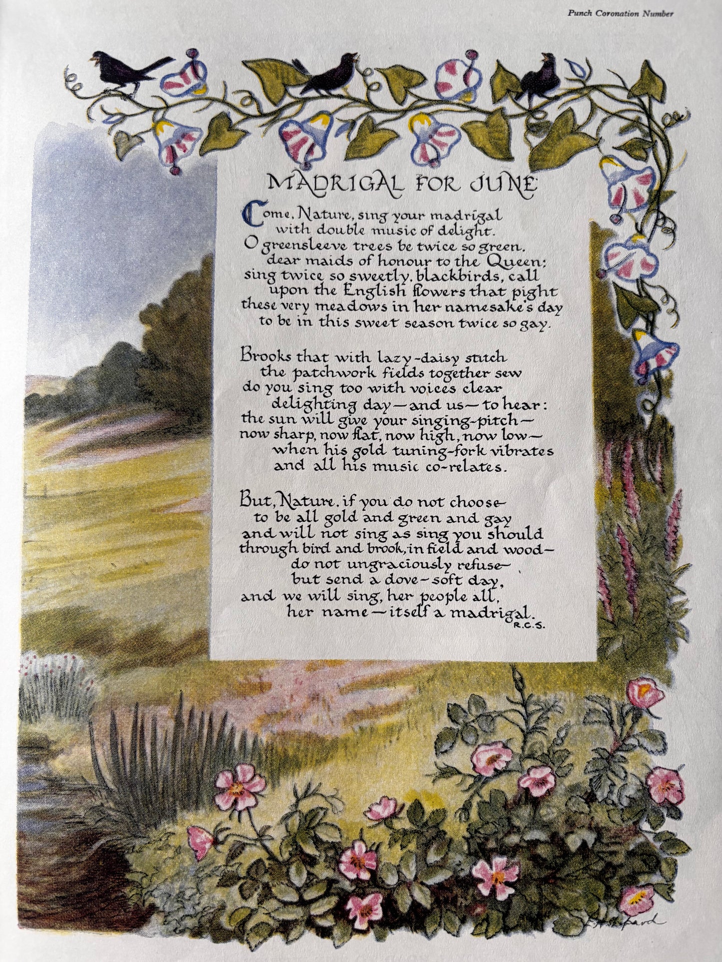 Fougasse PUNCH MAGAZINE Coronation Number June 1953 Ronald Searle