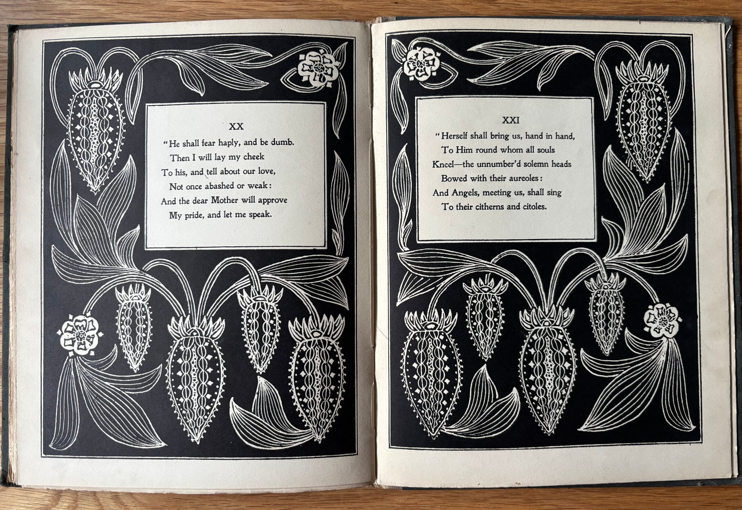W B MacDougall THE BLESSED DAMOZEL 1909 ART NOUVEAU Poetry ROSSETTI William