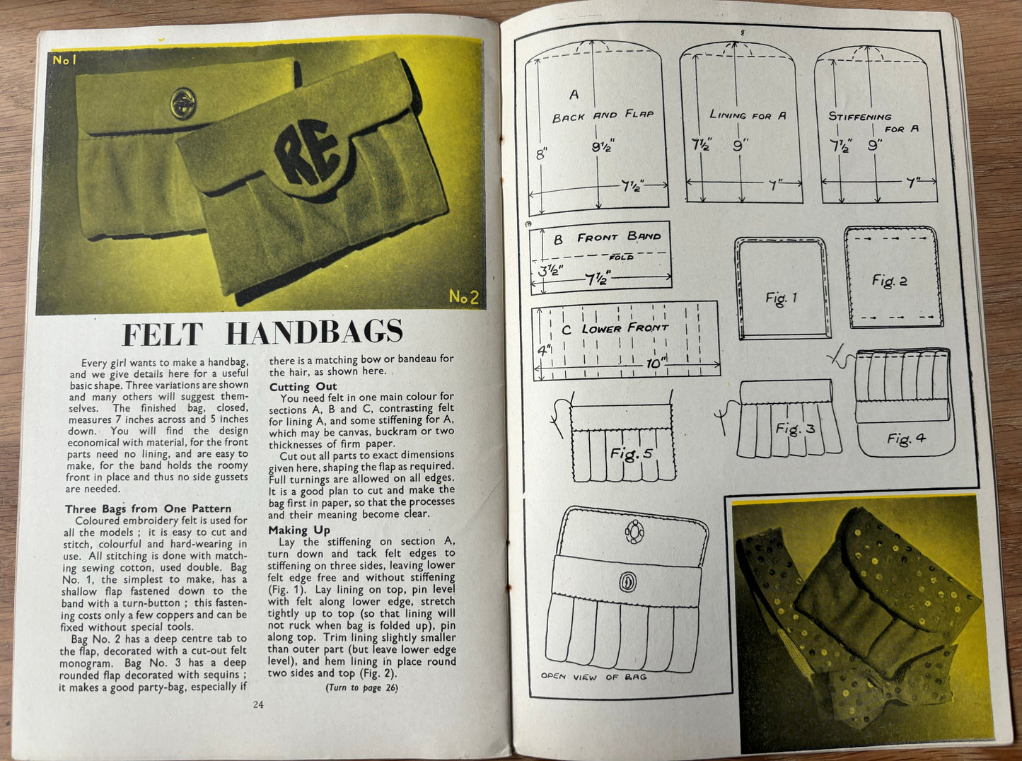 1950 ART AND CRAFT MAGAZINE Lettering CHILD EDUCATION Decorated Boxes - transpontinebooks