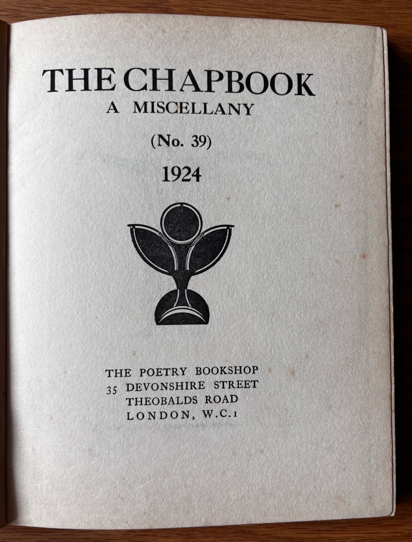 John Nash CHAPBOOK 1924 T S Eliot Edwards McKnight Kauffer POETRY BOOK