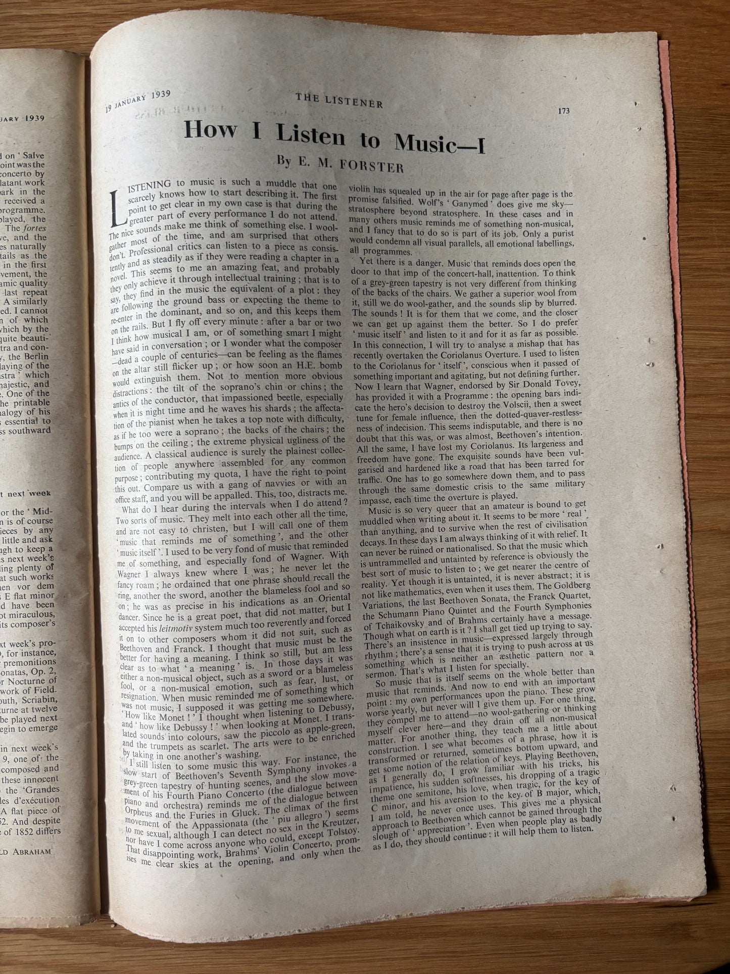 Barnett Freedman BBC THE LISTENER January 1939 E M FORSTER Stephen Spender