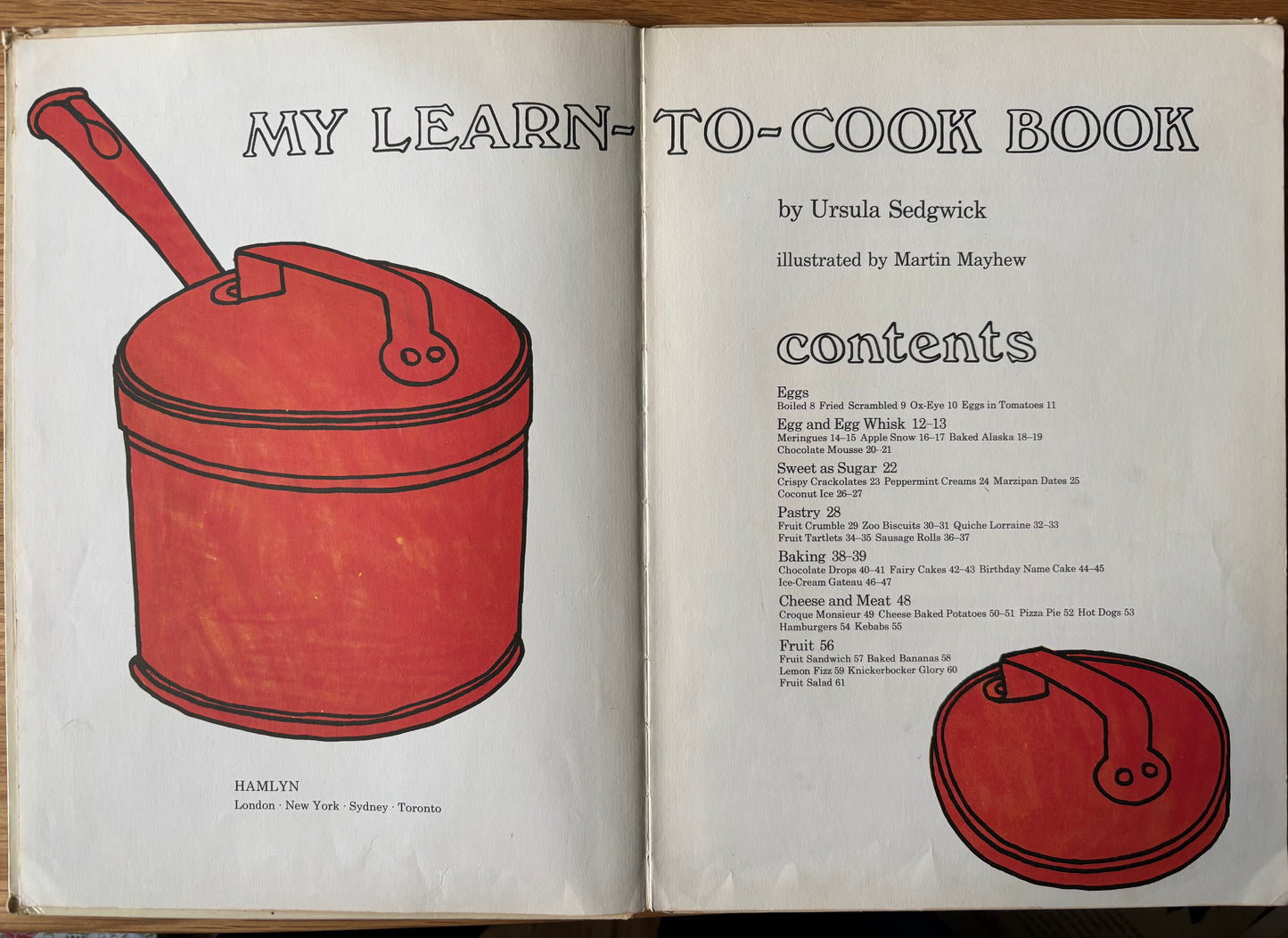 Ursula Sedgwick MY LEARN TO COOK Book Hamyln 8th Imp 1973 Martin Mayhew