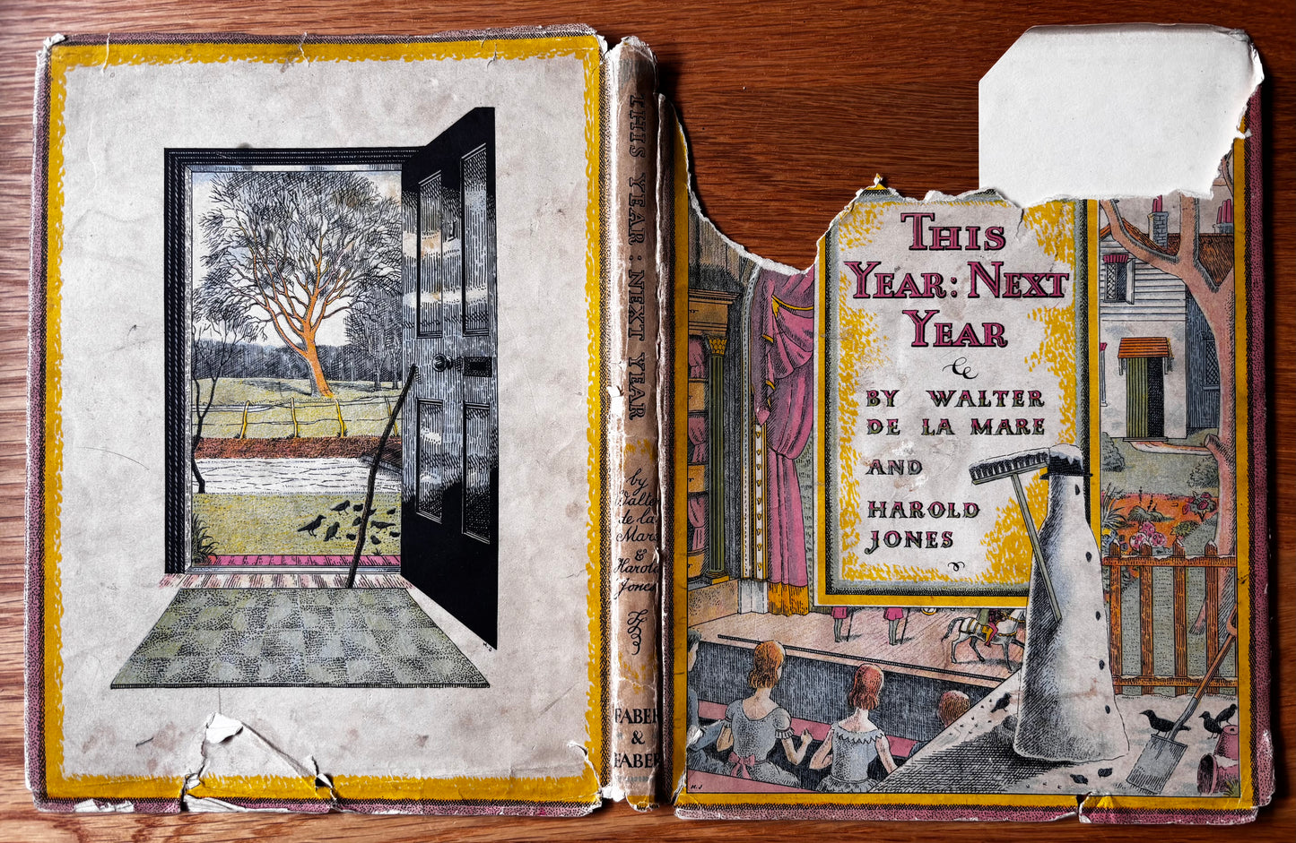 Harold Jones THIS YEAR NEXT YEAR Walter De La Mare 1st Ed DJ 1937 Illustrated