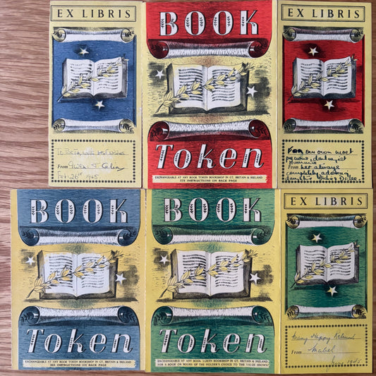 3 X Barnett Freedman VINTAGE BOOK TOKEN 1940's
