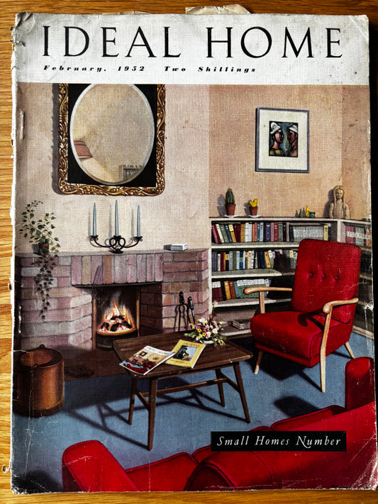 1950’s IDEAL HOME Magazine February 1952 Illustrated ADVERTS
