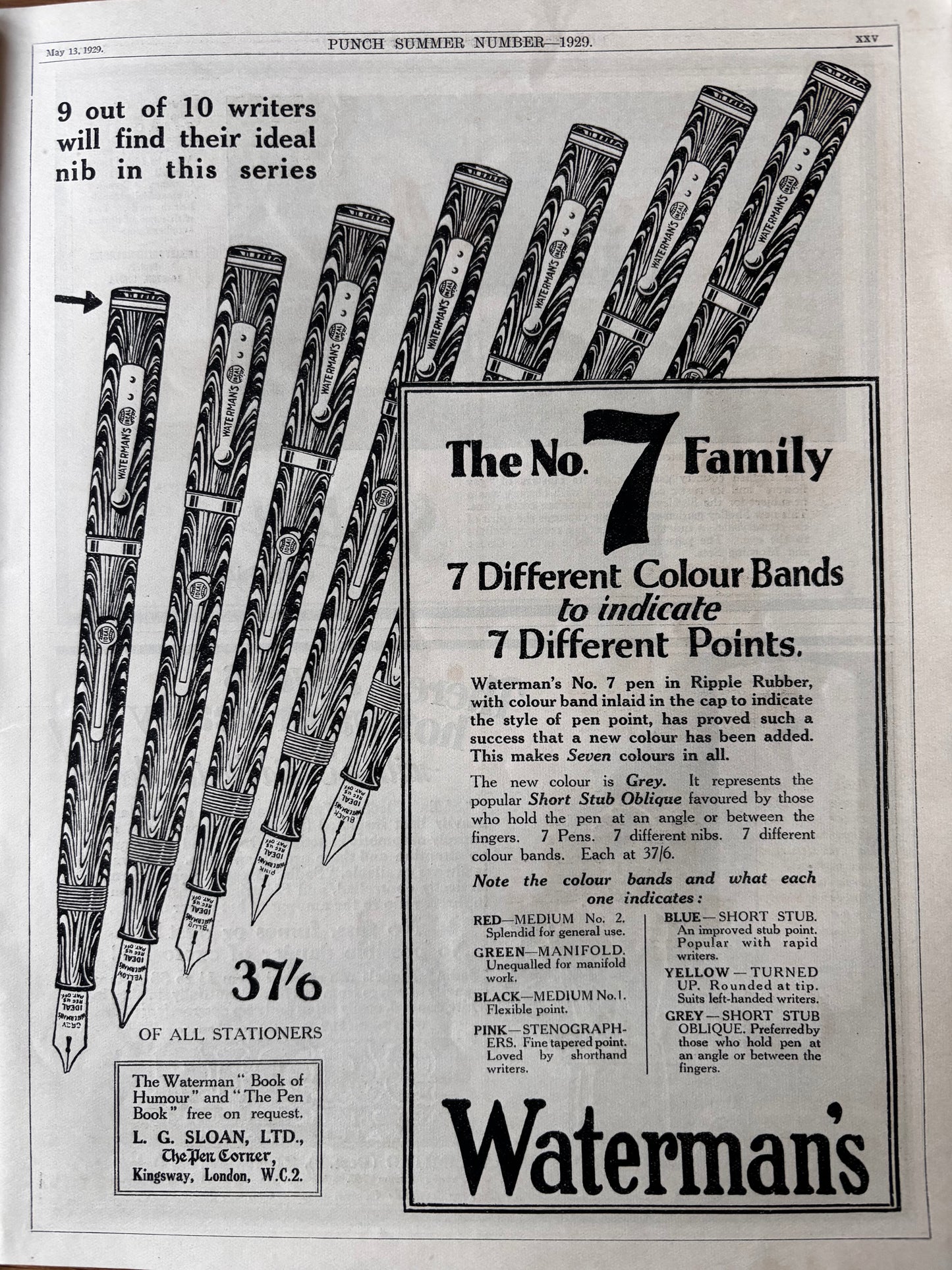 1920’s E H Shepard PUNCH MAGAZINE Summer Number May 1929 Adverts Fougasse