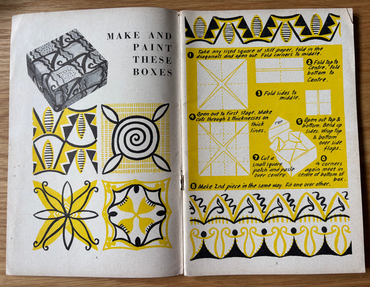 1952 ART AND CRAFT MAGAZINE January CHILD EDUCATION Cut Paper Patterns