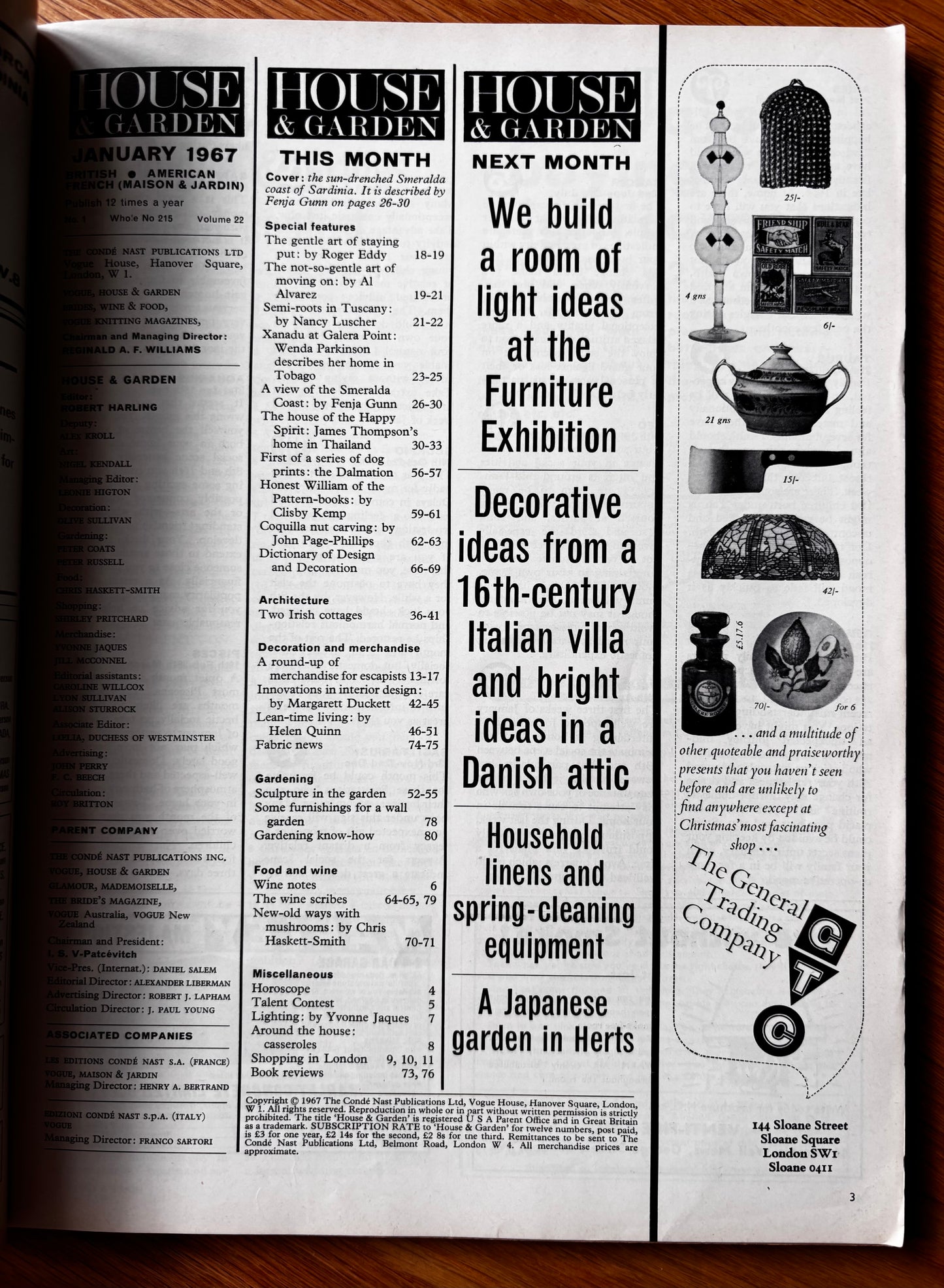David Gentleman Print HOUSE AND GARDEN Magazine January 1967 Dalmatian Dog