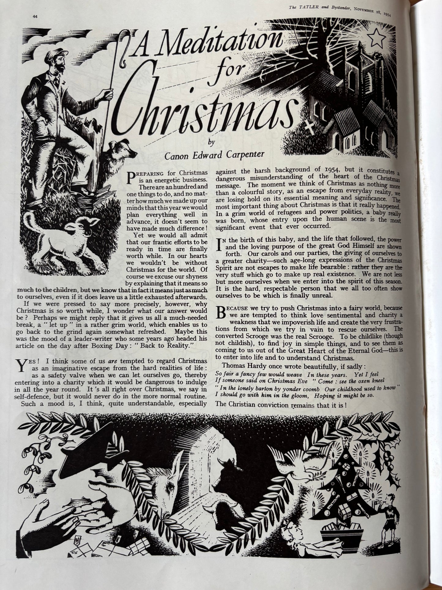 THE TATLER CHRISTMAS NUMBER November 16 1954 MAGAZINE Fred Banbury