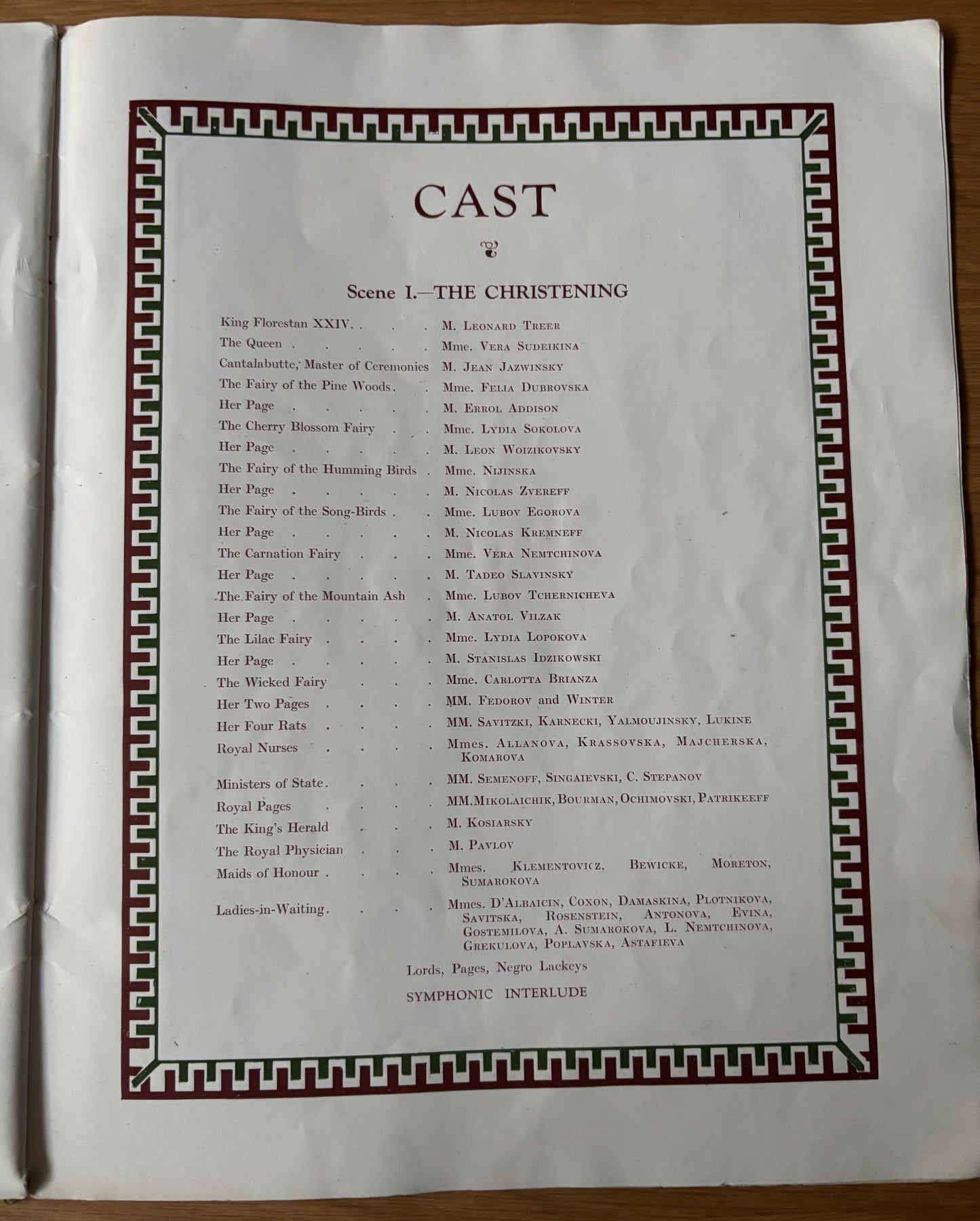 1920's LEON BAKST SLEEPING BEAUTY Ballet Programme 1921 ALHAMBRA THEATRE BEAUTY London