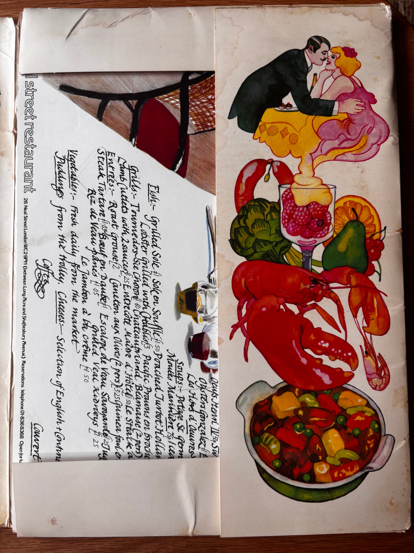 LONDON A LA CARTE Habitat Facsimile Menus DAVID HOCKNEY 3rd Edition Conran Design