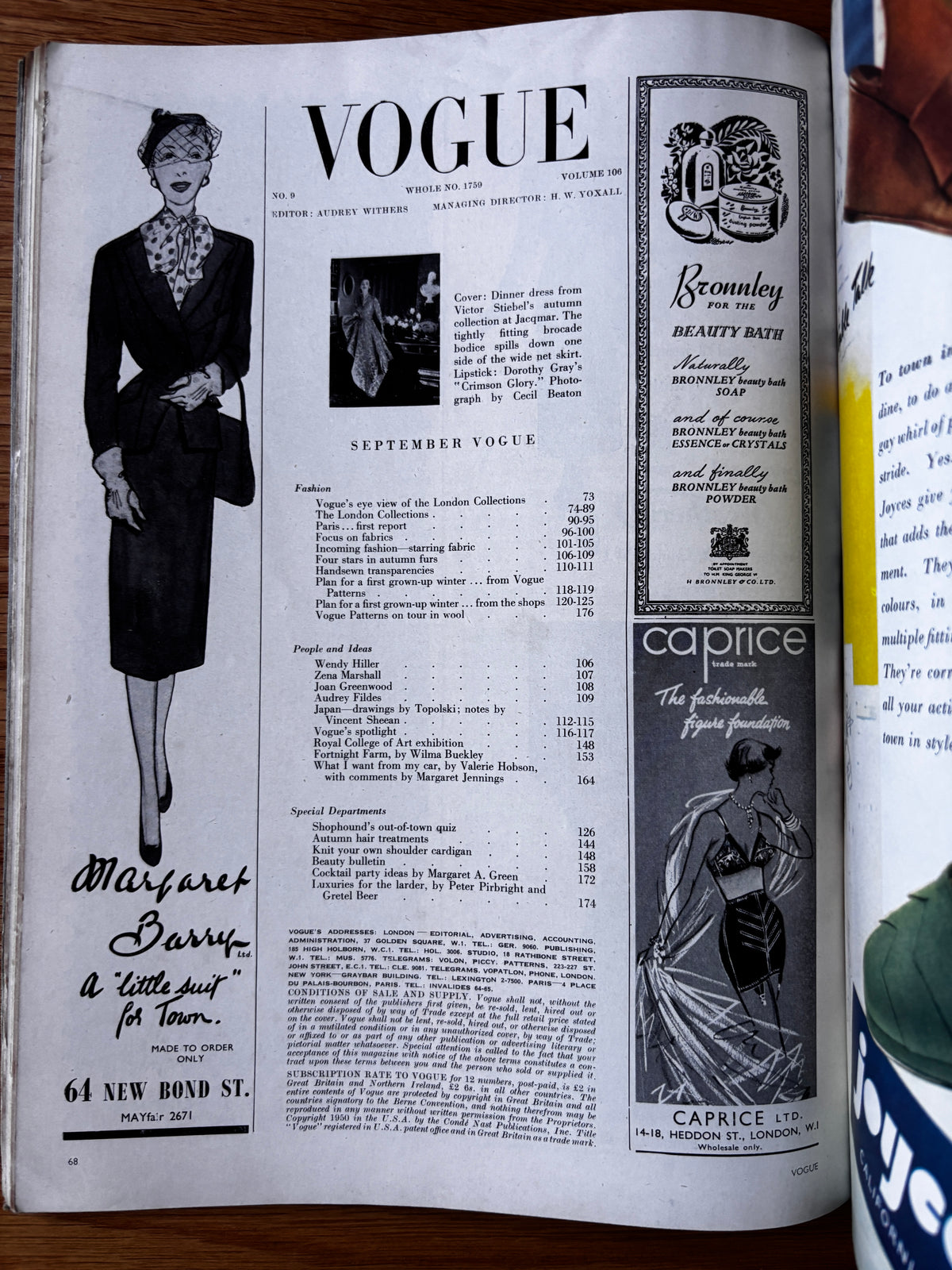 Cecil Beaton VOGUE MAGAZINE September 1950 PARIS FASHION Conde Nast Photo’s London