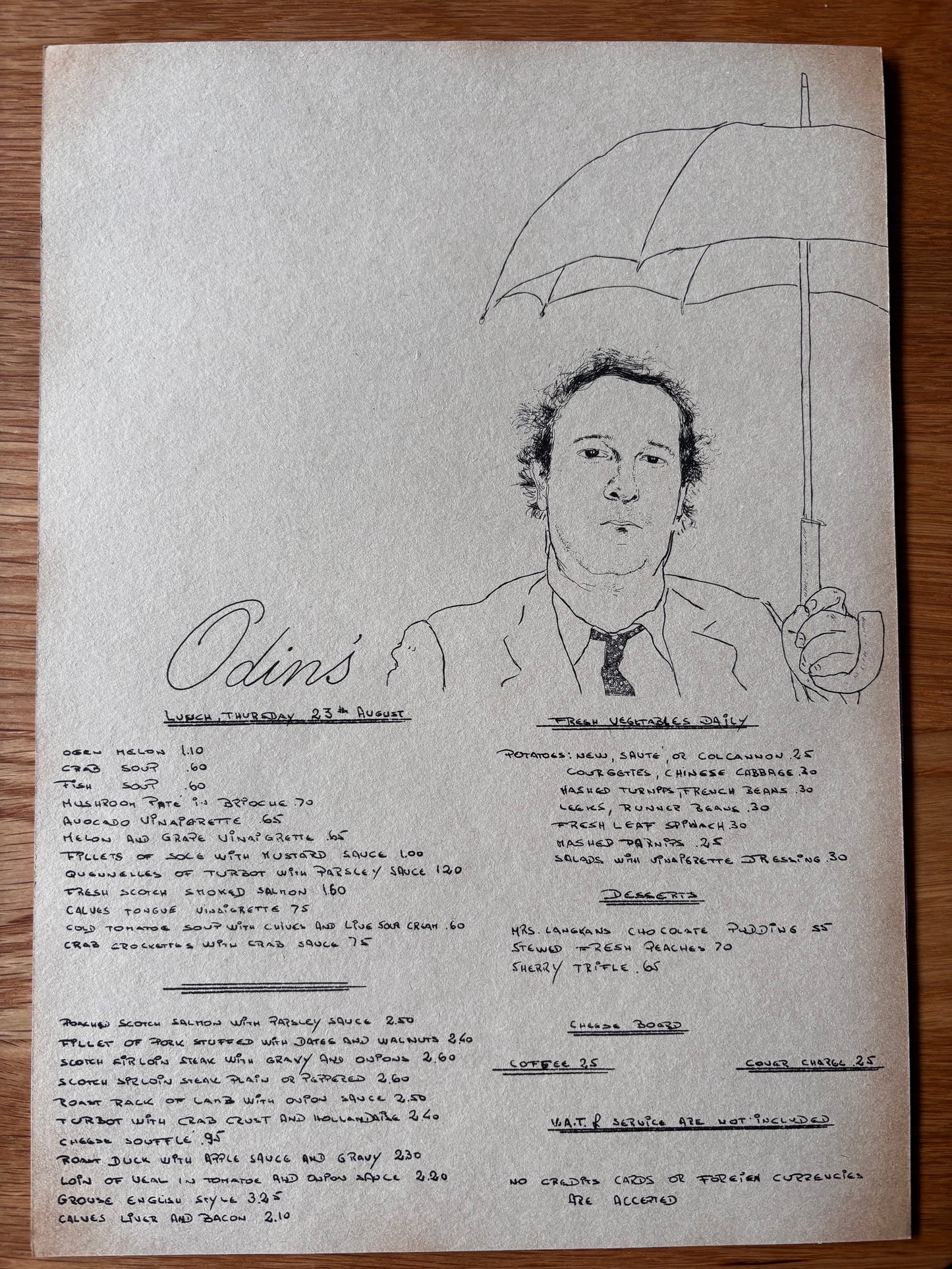LONDON A LA CARTE Habitat 30 Facsimile Menus DAVID HOCKNEY Conran Design Ray Ogden