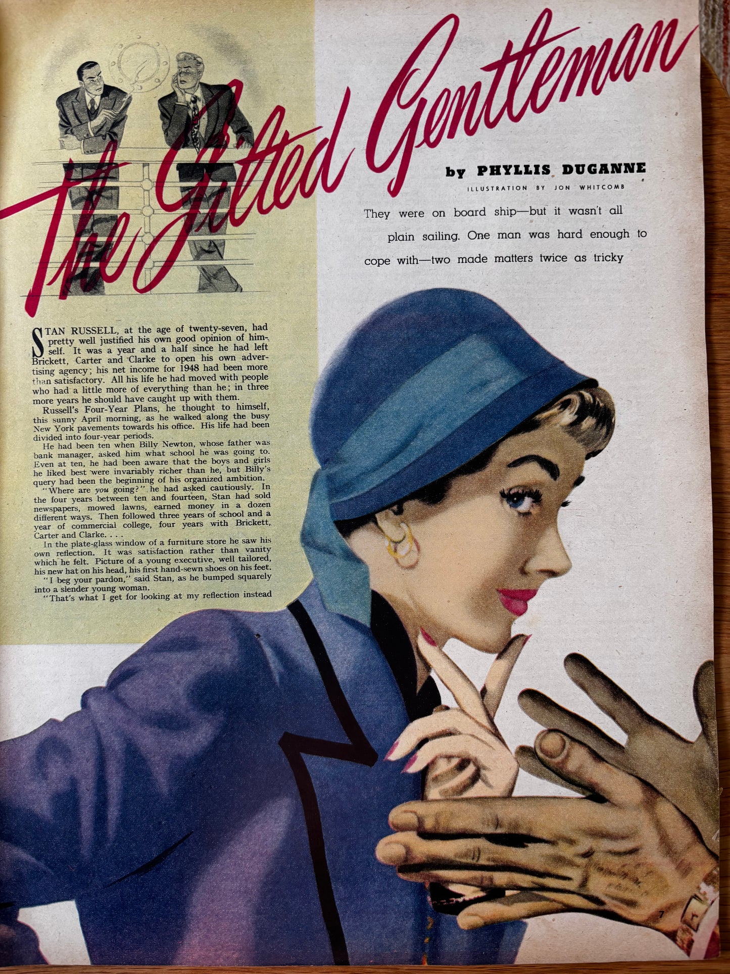 Mary Fedden WOMAN MAGAZINE April 6 1950 1950’s style VINTAGE ART Bruce Angrave