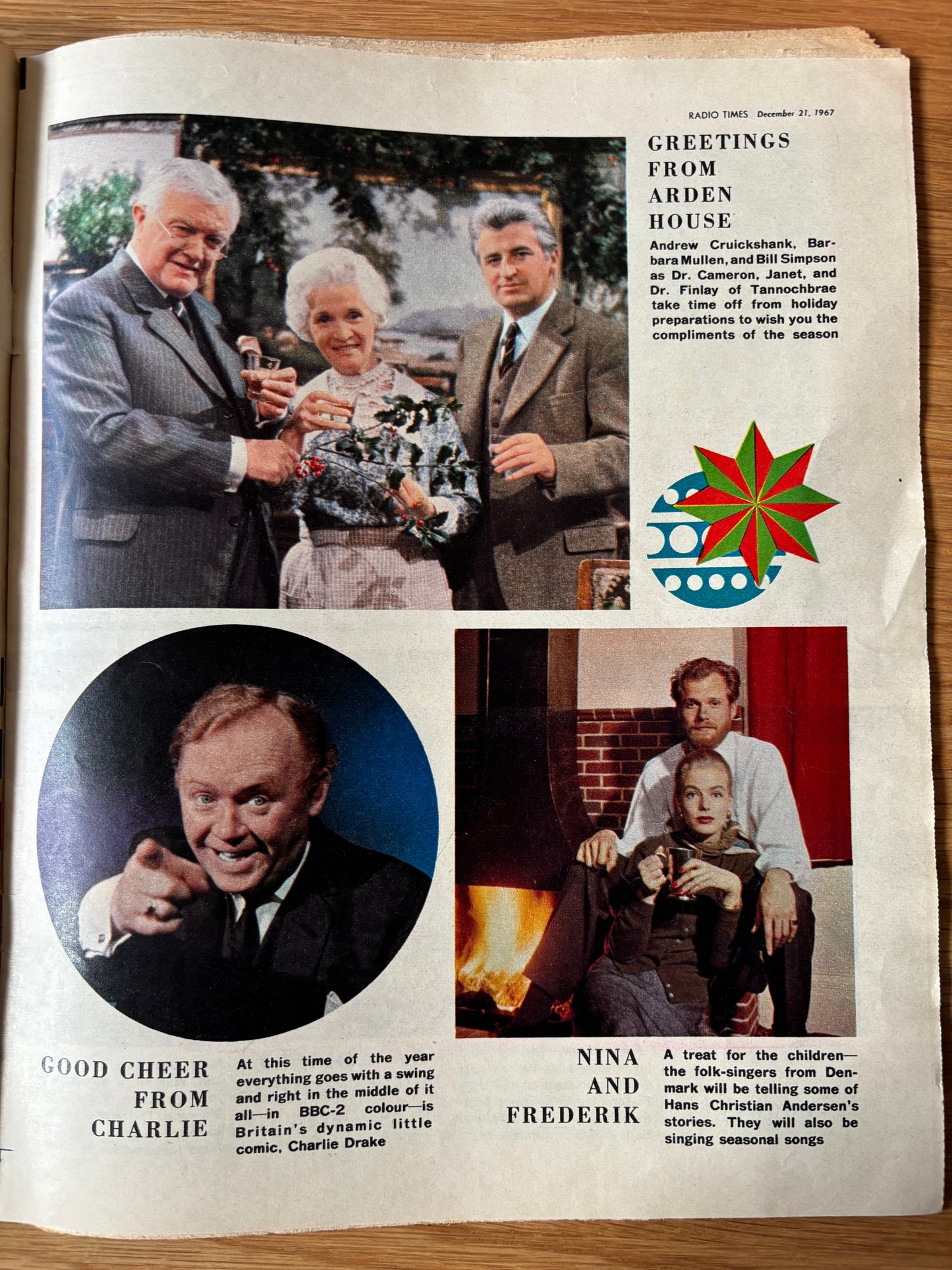 Barry Wilkinson CHRISTMAS RADIO TIMES BBC December 1967 Magazine