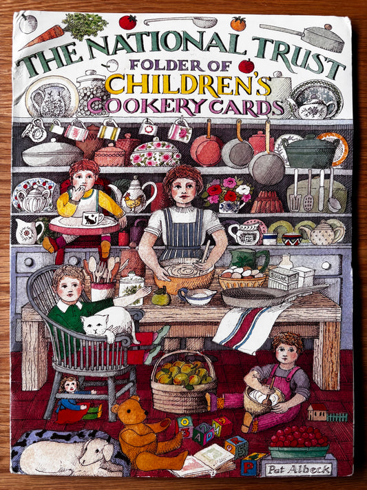 Pat Albeck NATIONAL TRUST CHILDREN’S COOKERY CARDS Recipes Vintage Folder