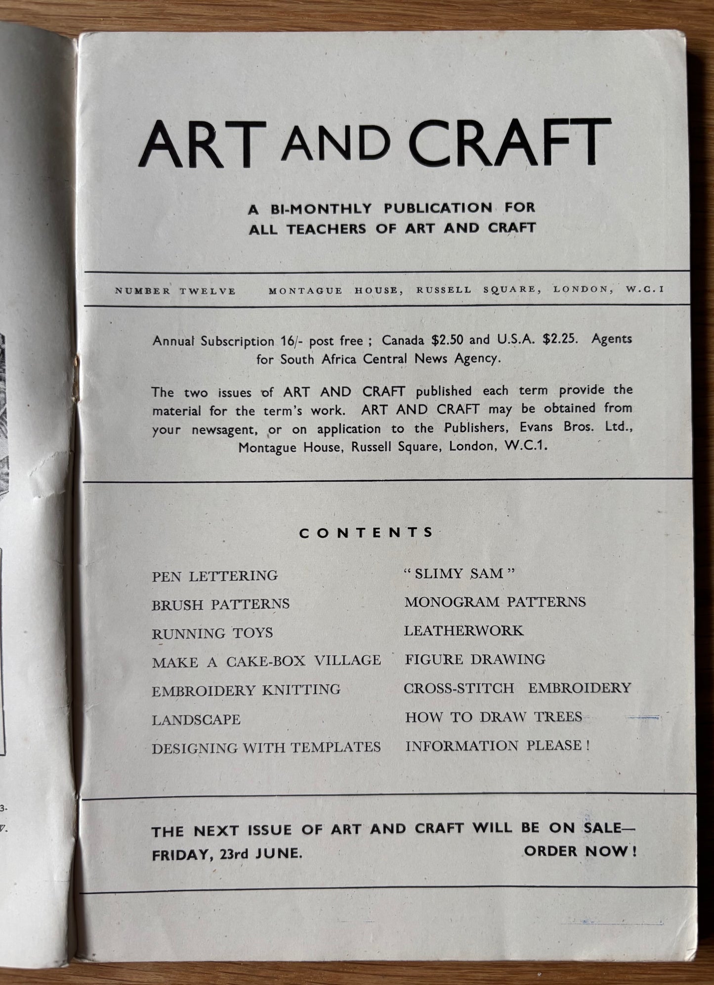 1950 ART AND CRAFT Patterns MAGAZINE CHILD EDUCATION May Design