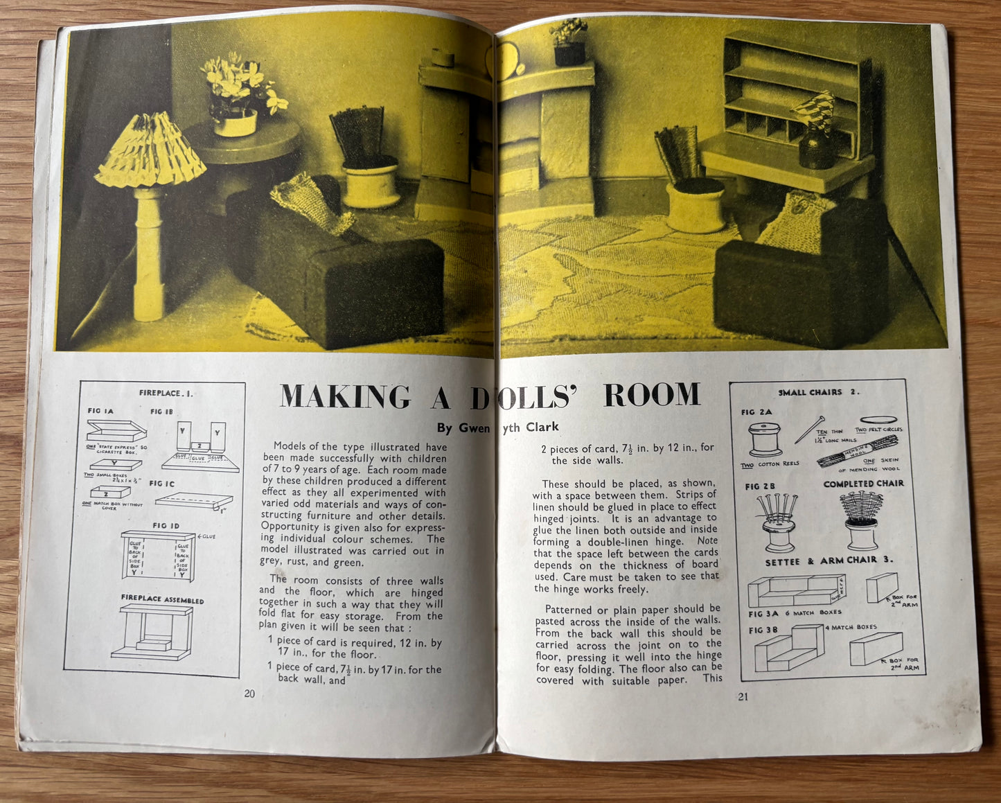 1950 ART AND CRAFT Lino Prints Paper Cuts MAGAZINE CHILD EDUCATION