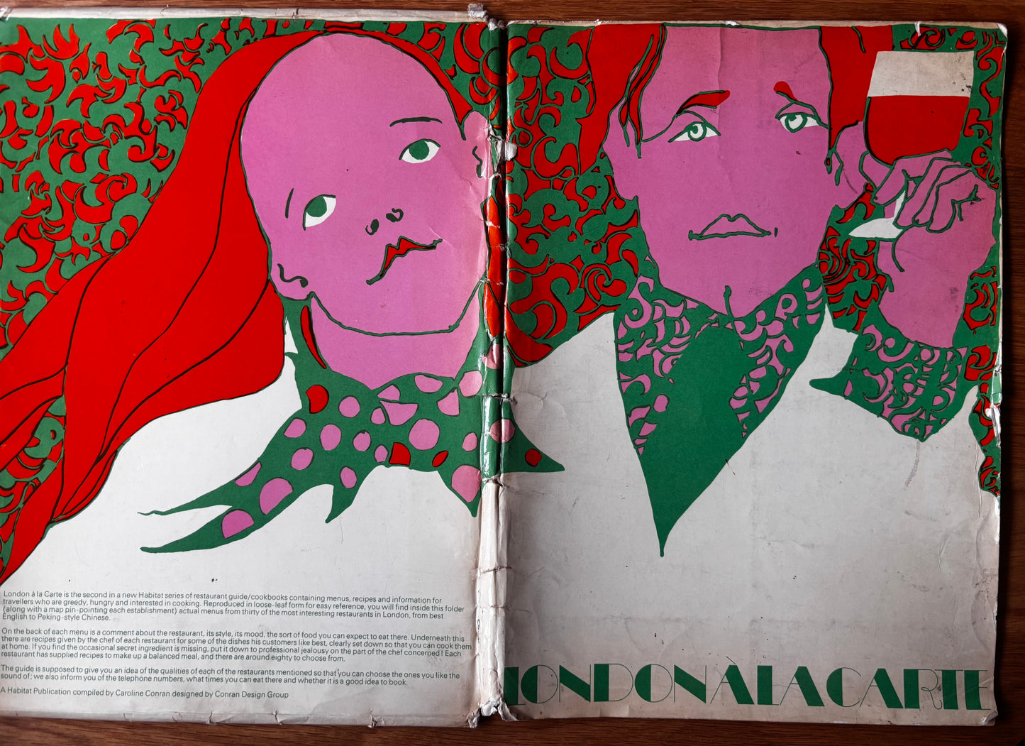 LONDON A LA CARTE 1st Habitat Facsimile Menus Conran Design 1970’s Charles Campbell
