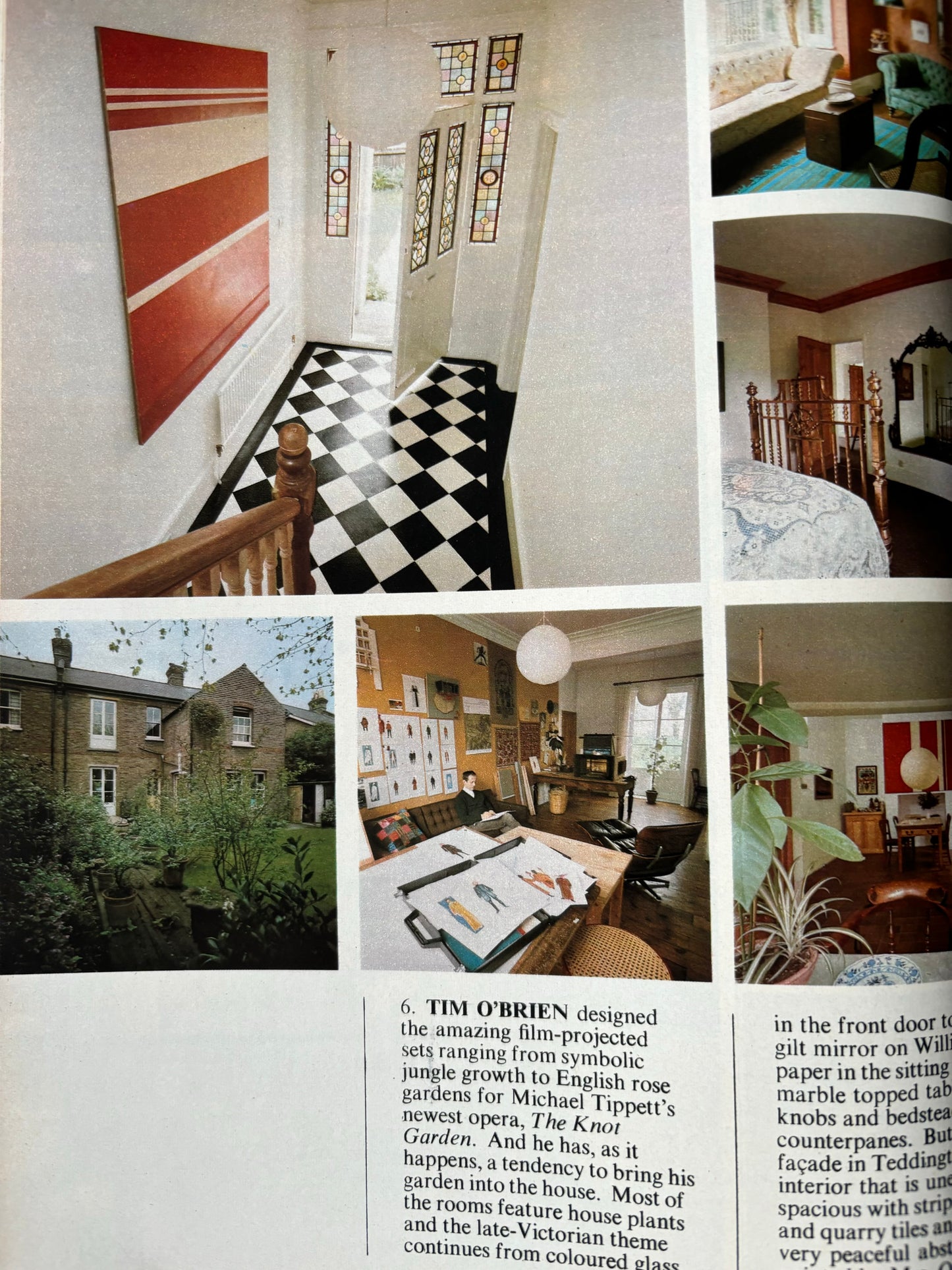 Bernard Carter HOMES AND GARDENS Magazine September 1972 VINTAGE Covent Garden Artist Homes - transpontinebooks