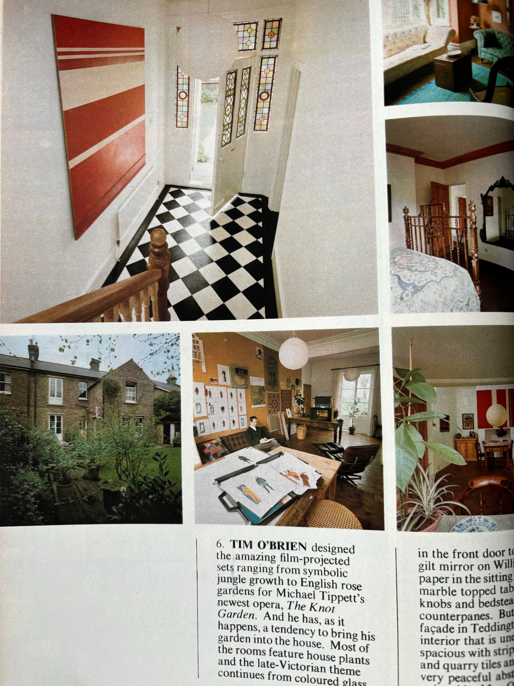 Bernard Carter HOMES AND GARDENS Magazine September 1972 VINTAGE Covent Garden Artist Homes - transpontinebooks