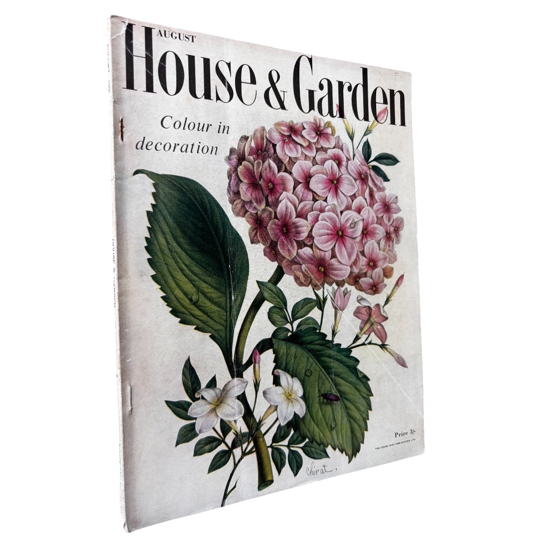 HOUSE AND GARDEN Magazine AUGUST 1956 Elizabeth David COLOUR IN DECORATION