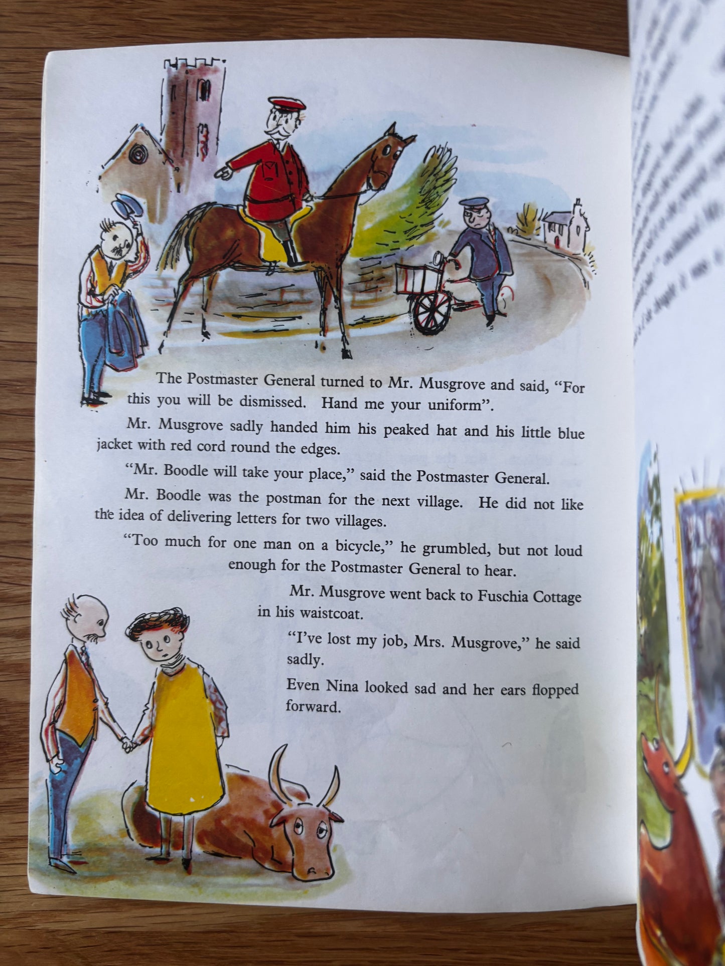 Violet H Drummond THE FLYING POSTMAN 1973 PB Pan Books ILLUS V H COW TALE