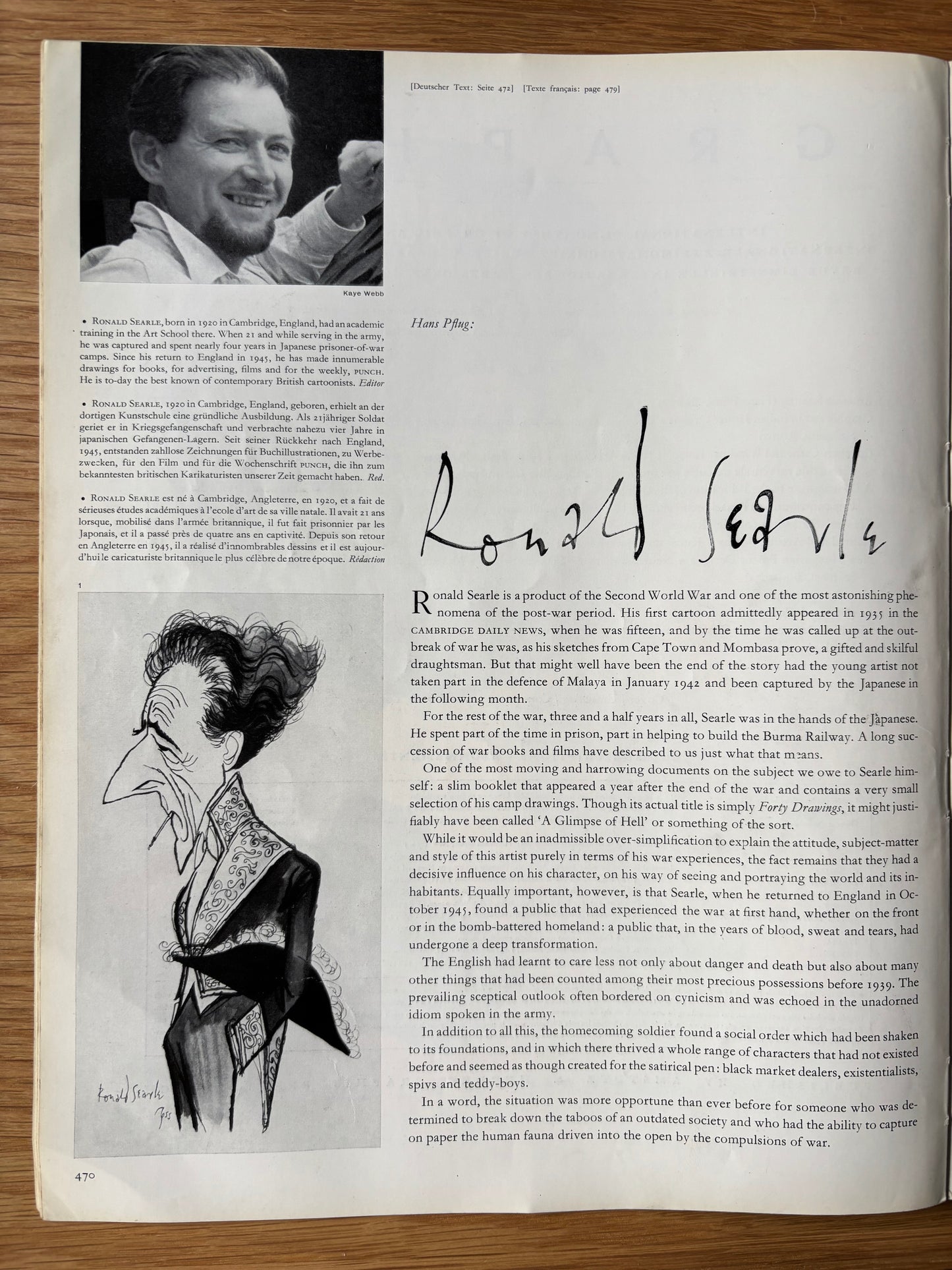 Ronald Searle GRAPHIS No 80 MAGAZINE Hungarian Poster Design 1958 ART