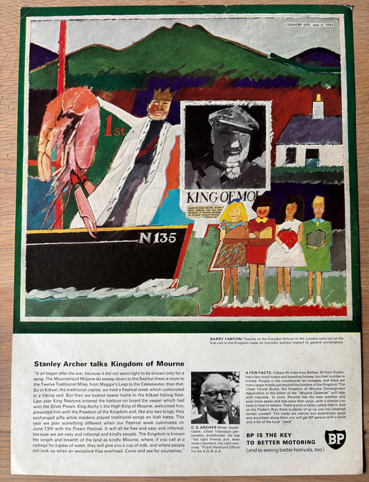 Barry Fantoni KINGDOM OF MOURNE June 1964 BP ADVERT Stanley Archer