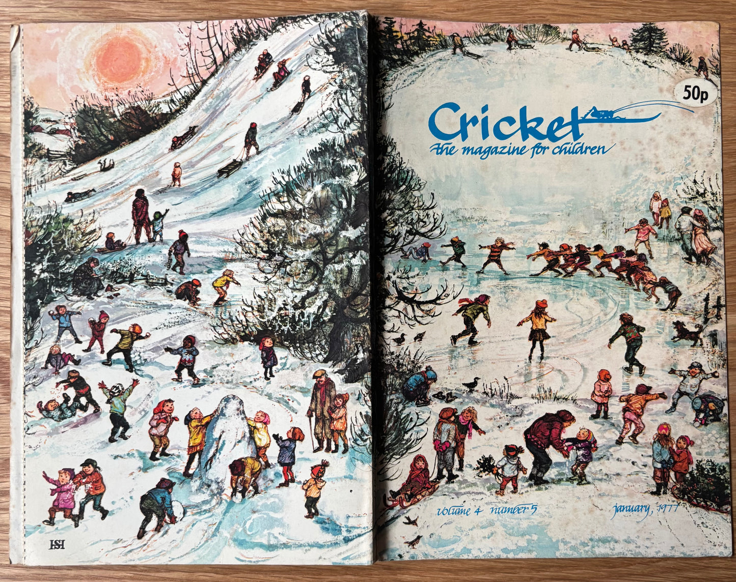 Shirley Hughes CRICKET Magazine JANUARY 1977 Fritz  Wegner Quentin Blake