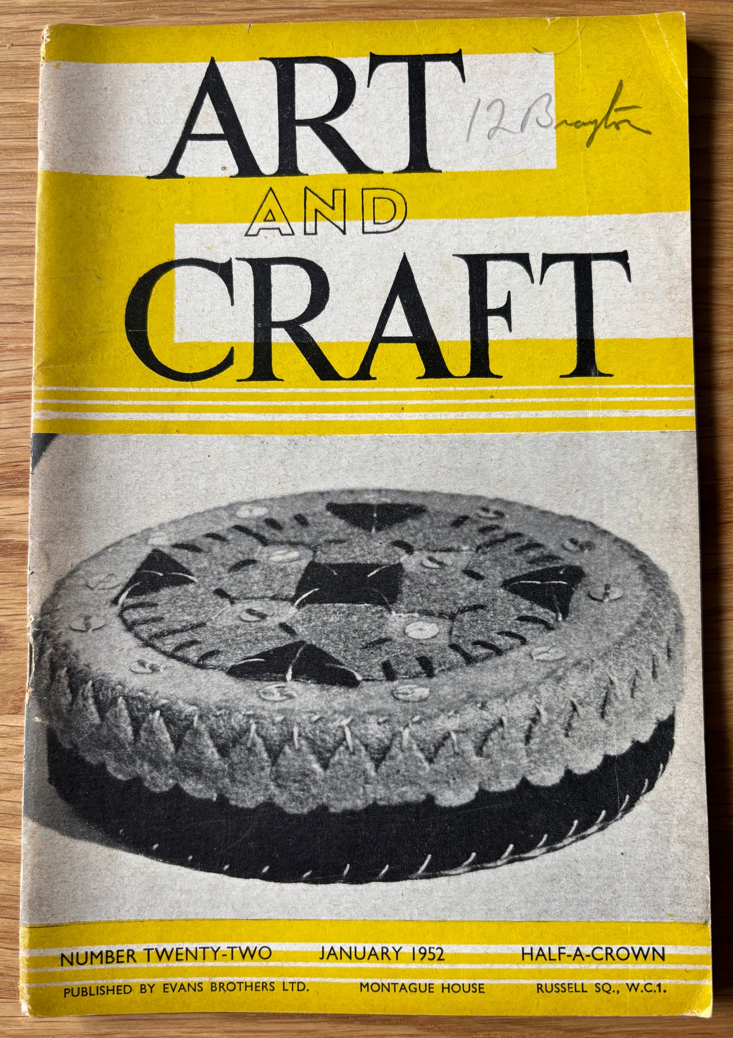 1952 ART AND CRAFT MAGAZINE January CHILD EDUCATION Cut Paper Patterns
