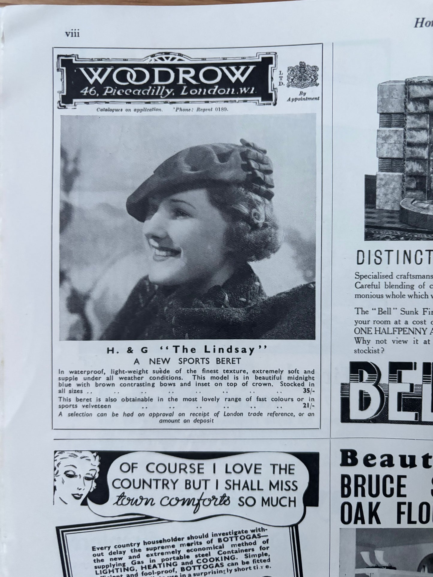 1930’s HOMES AND GARDENS Magazine December 1936 Illustrated ADVERTS